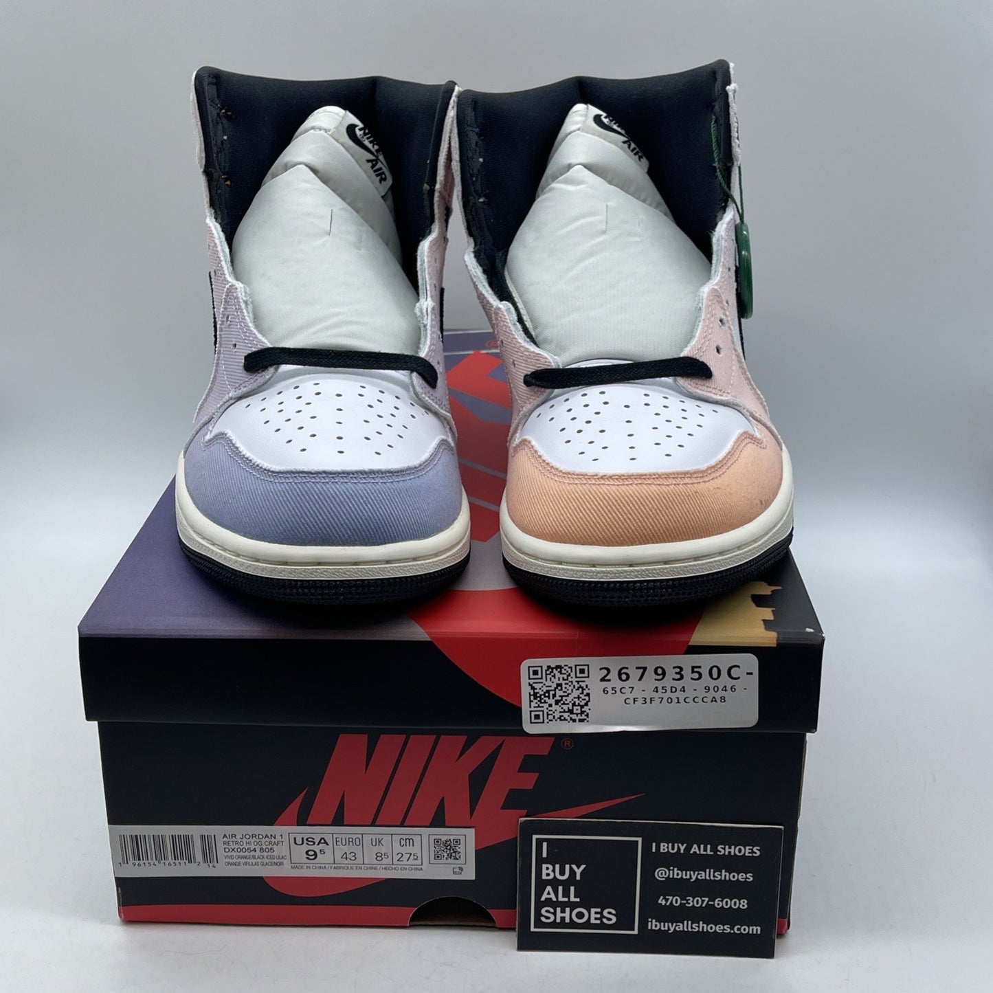 Size 9.5 - Air Jordan 1 Retro OG High Skyline White Pink Suede (DX0054-805)