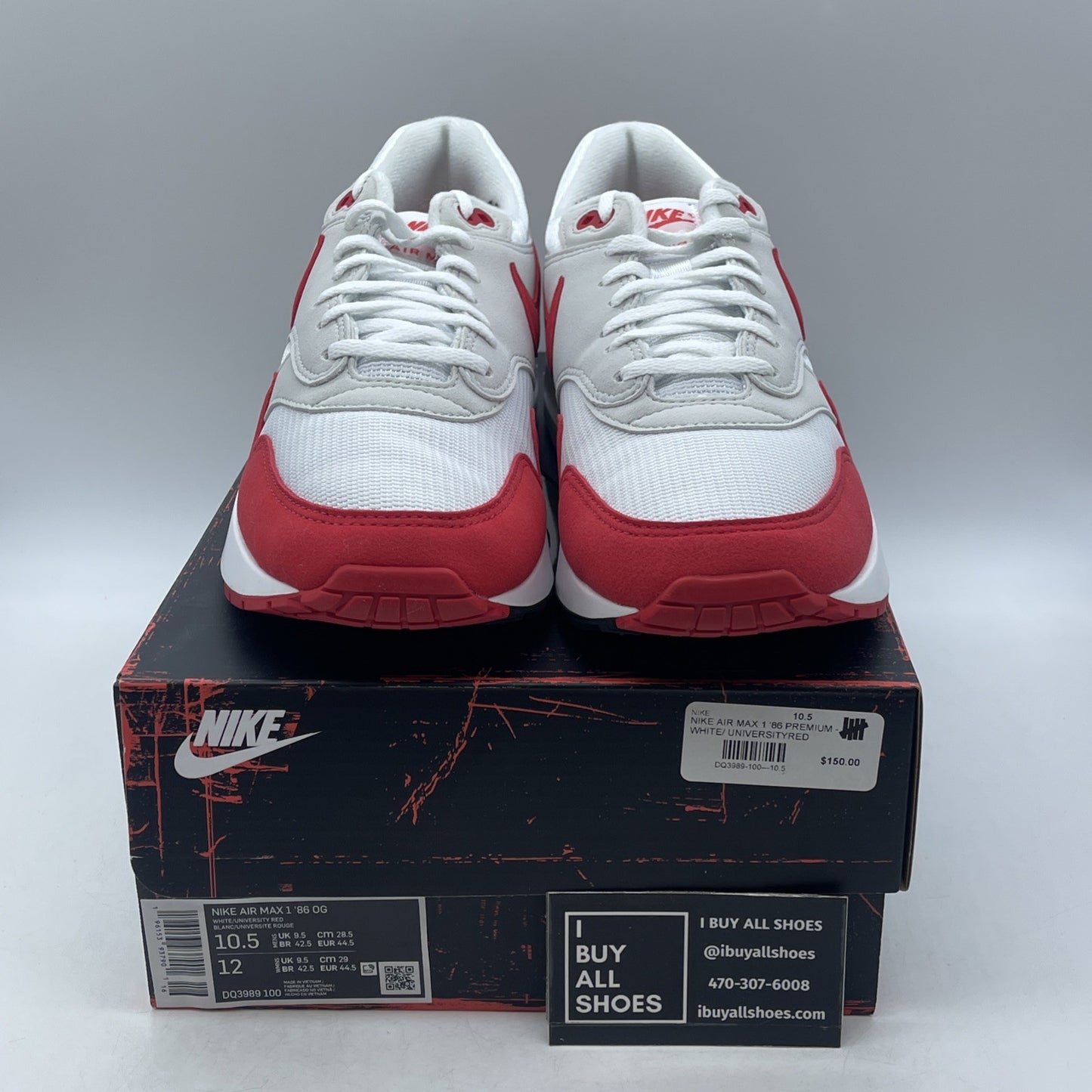 Size 10.5 - Nike Air Max 1 '86 OG Low Big Bubble Red (DQ3989-100)