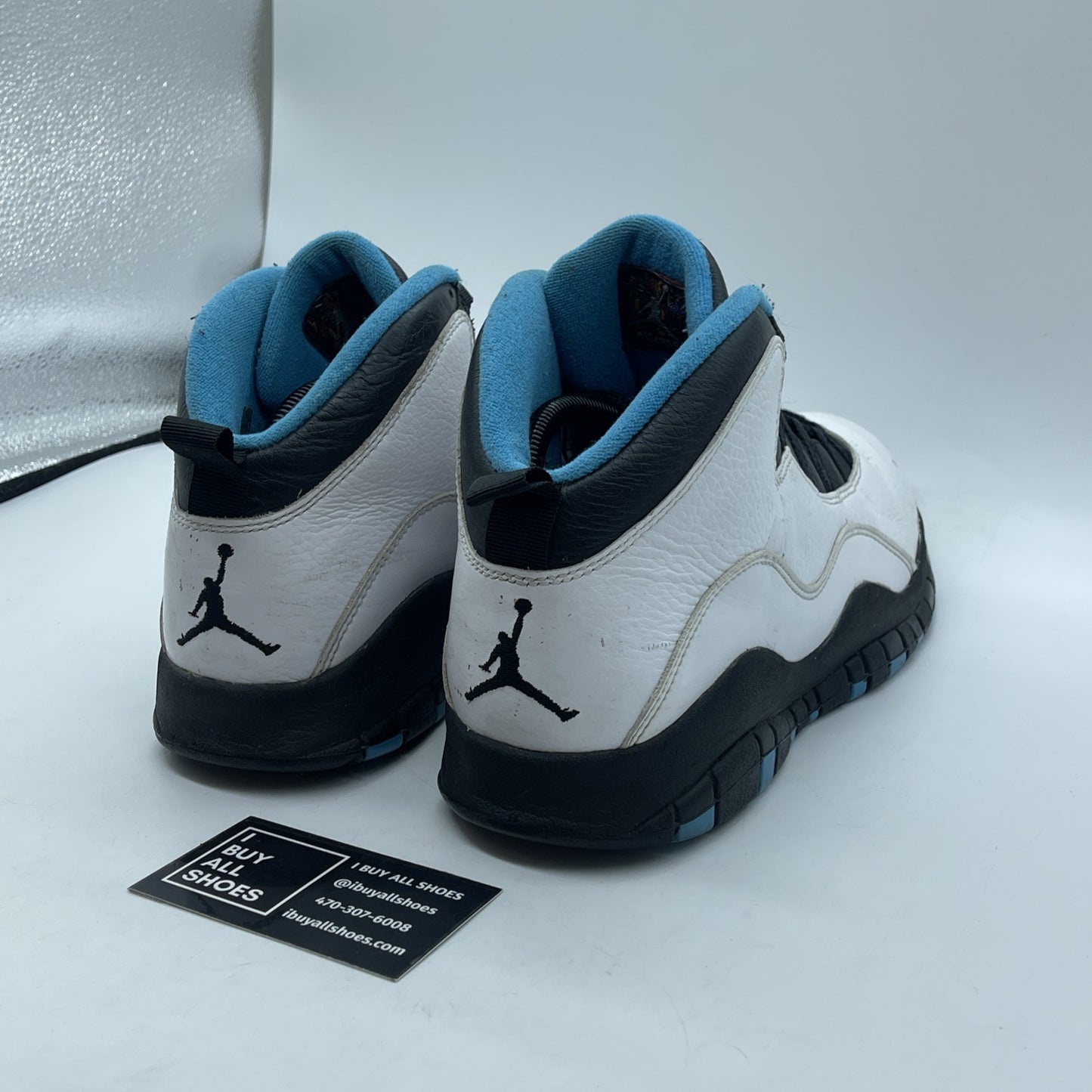 Size 10.5 - Air Jordan 10 Retro 2014 Powder Blue White Leather (310805-106)