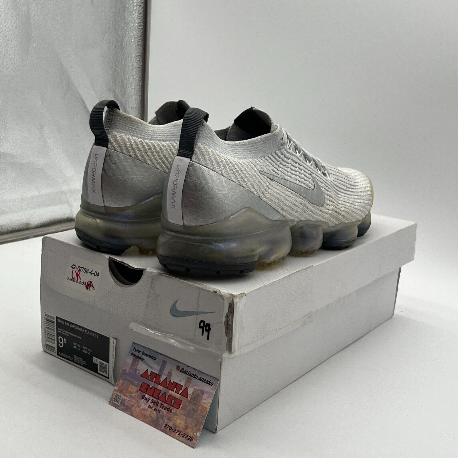 Size 9.5 - Nike Air VaporMax Flyknit 3 Reflective Silver (AJ6900-012)