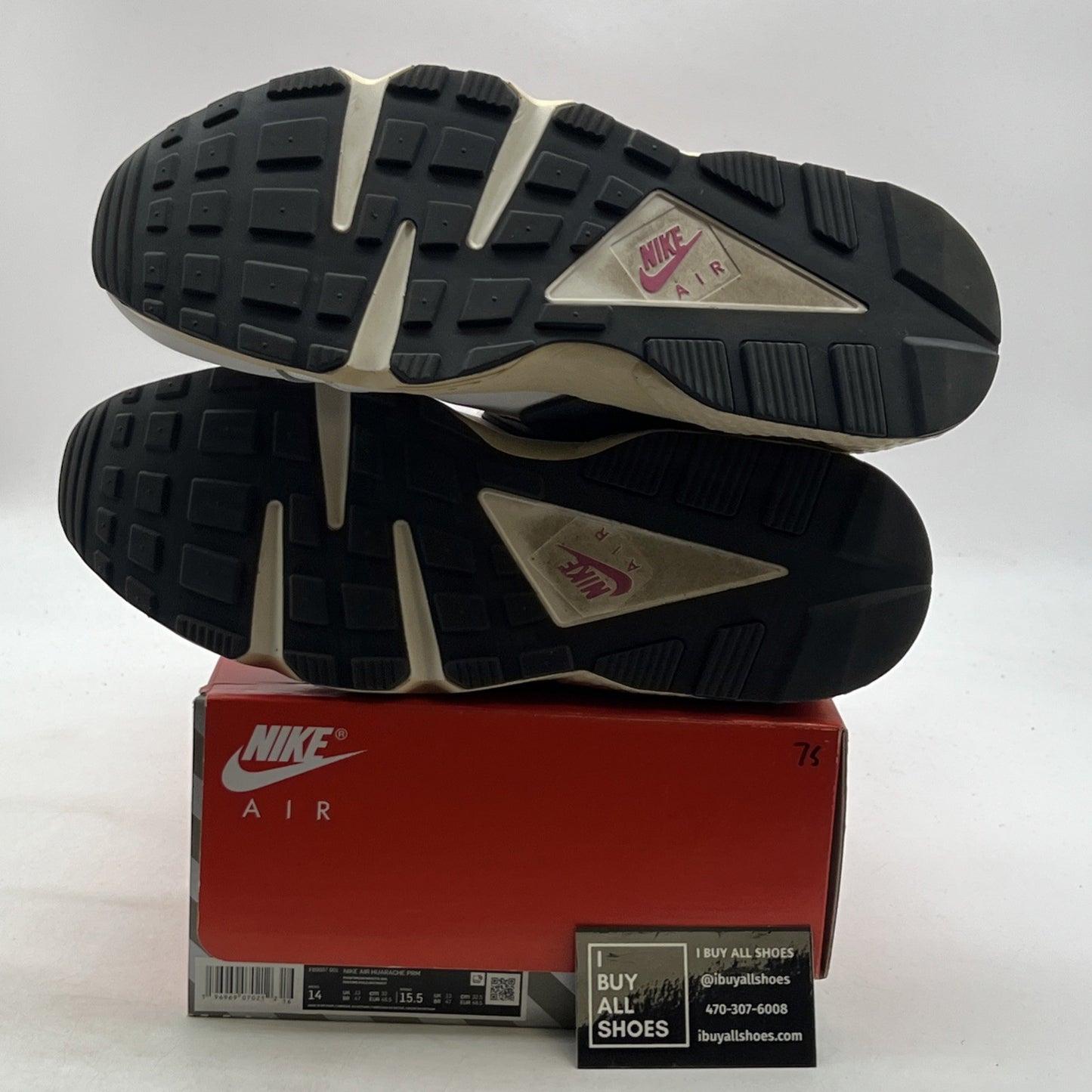 Size 14 -Nike Air Huarache Run PRM Playful Pink Blue Joy Sail White (FB9697-001)
