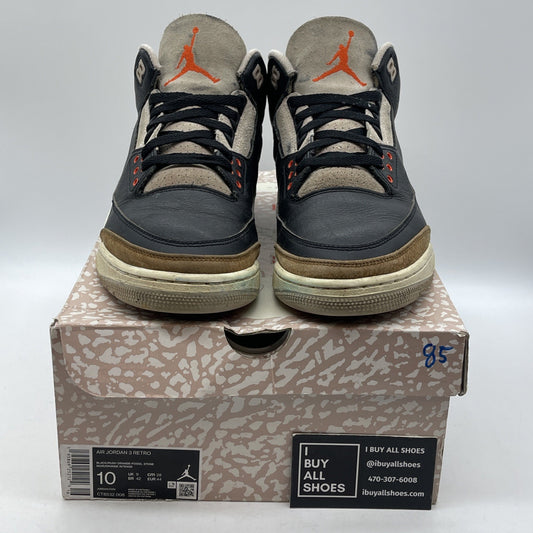 Size 10 - Jordan 3 Retro Mid Desert Elephant Black Brown Suede (CT8532-008)