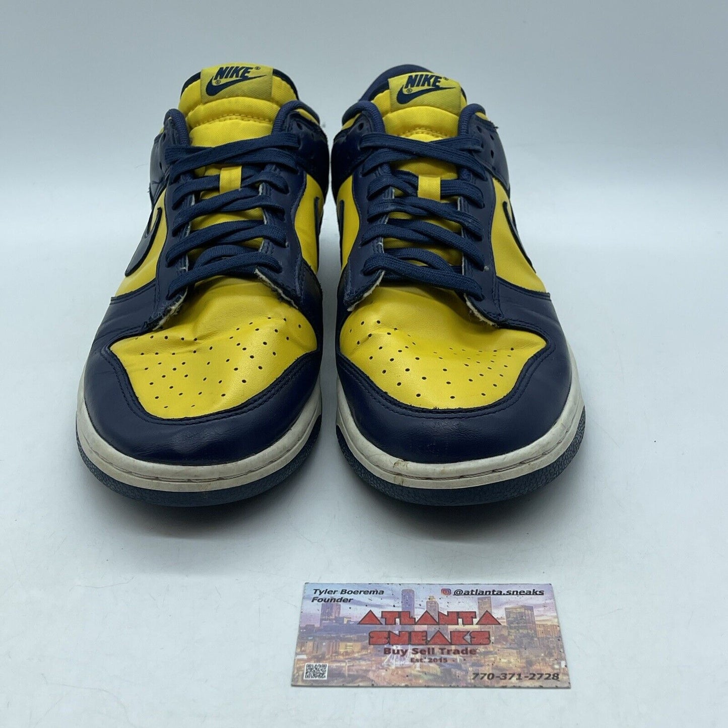 Size 11 - Nike Dunk Low Michigan 2021 Yellow Blue Leather (DD1391-700)