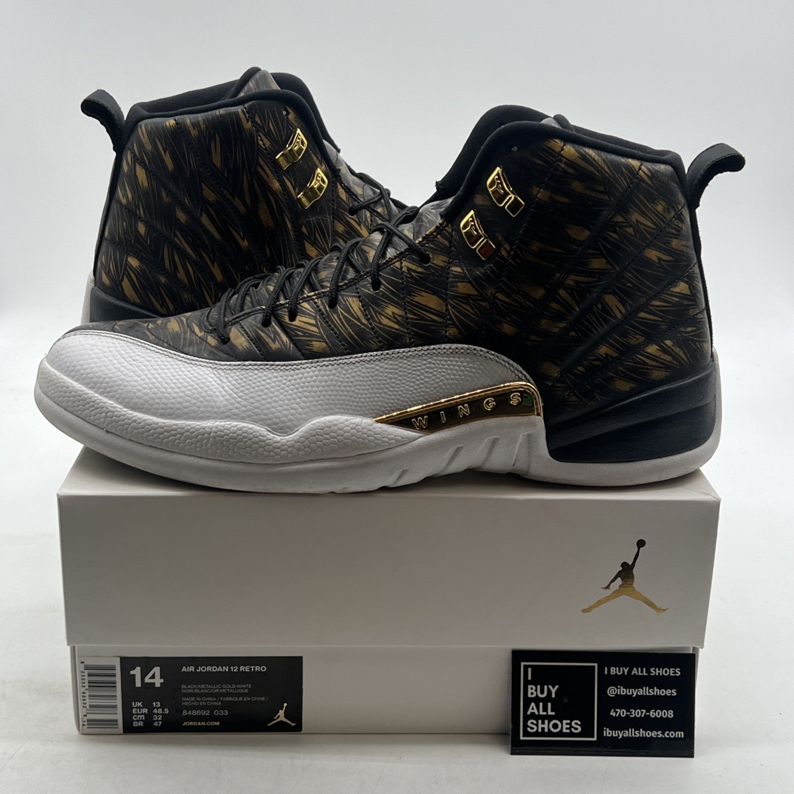 Size 14 - Air Jordan 12 Retro Wings (848692-033)
