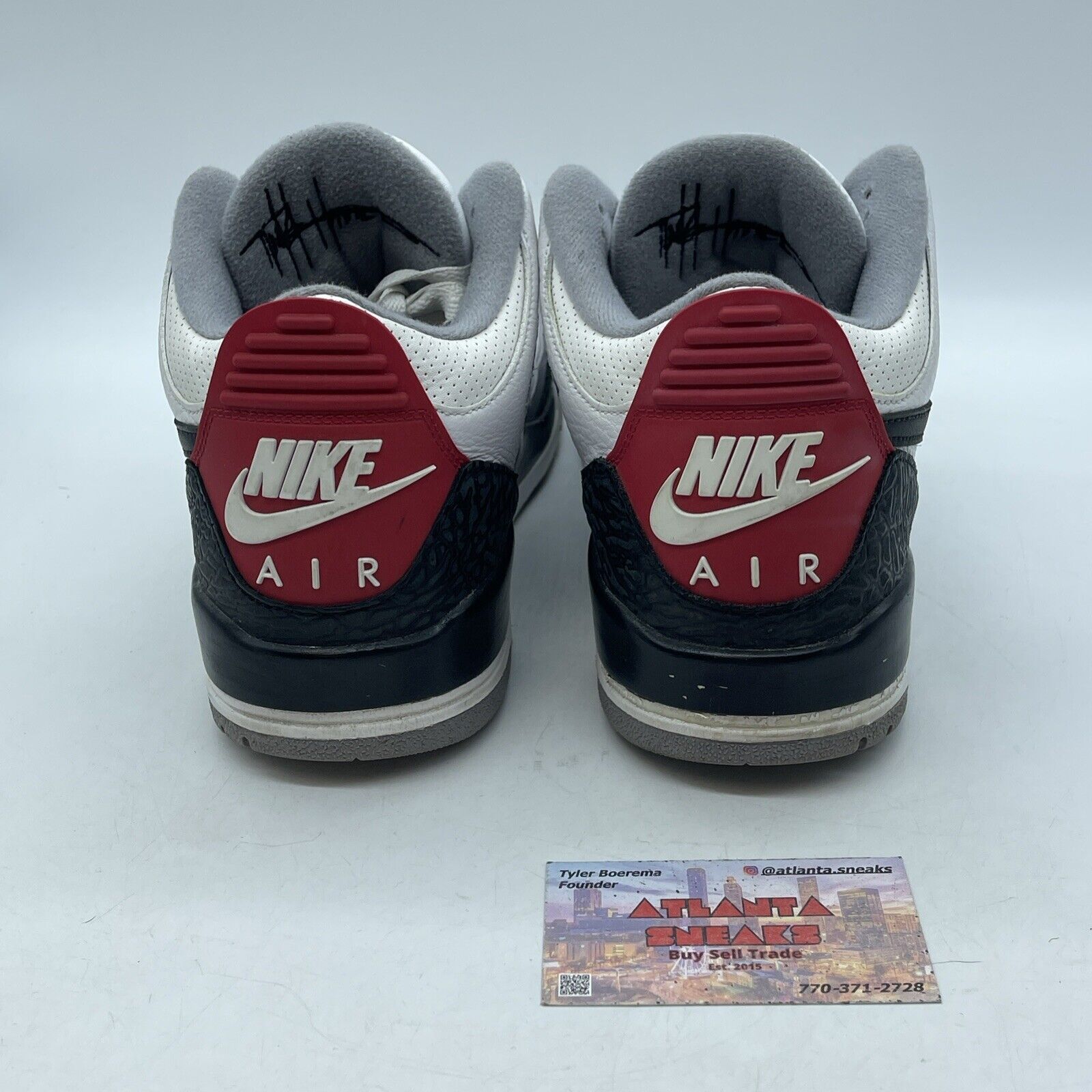 Size 10.5 - Jordan 3 Retro NRG Tinker 2018 Grey White Leather Suede (AQ3835-160)