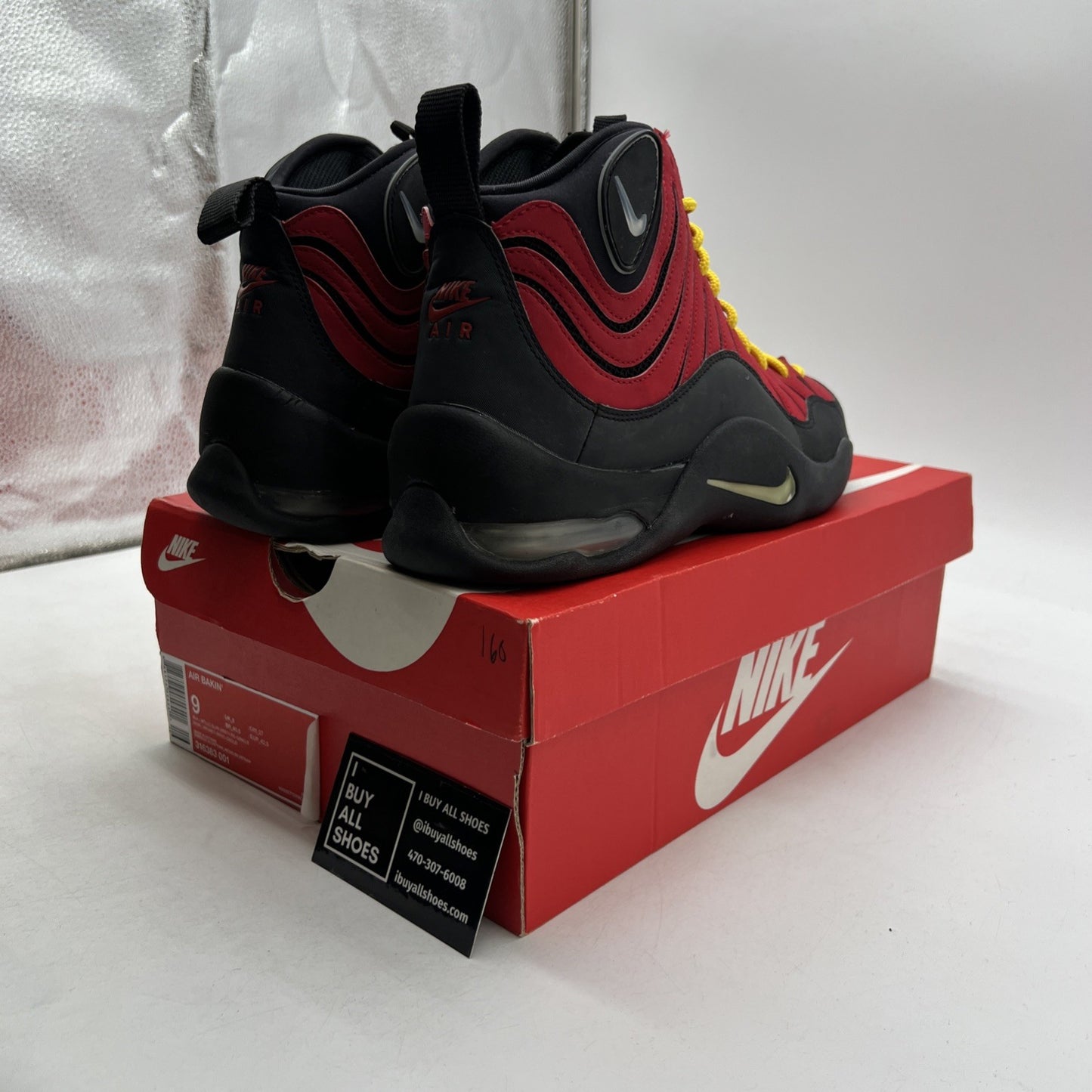 Size 9 - Nike Air Bakin 2013 Black Red (316383-001)