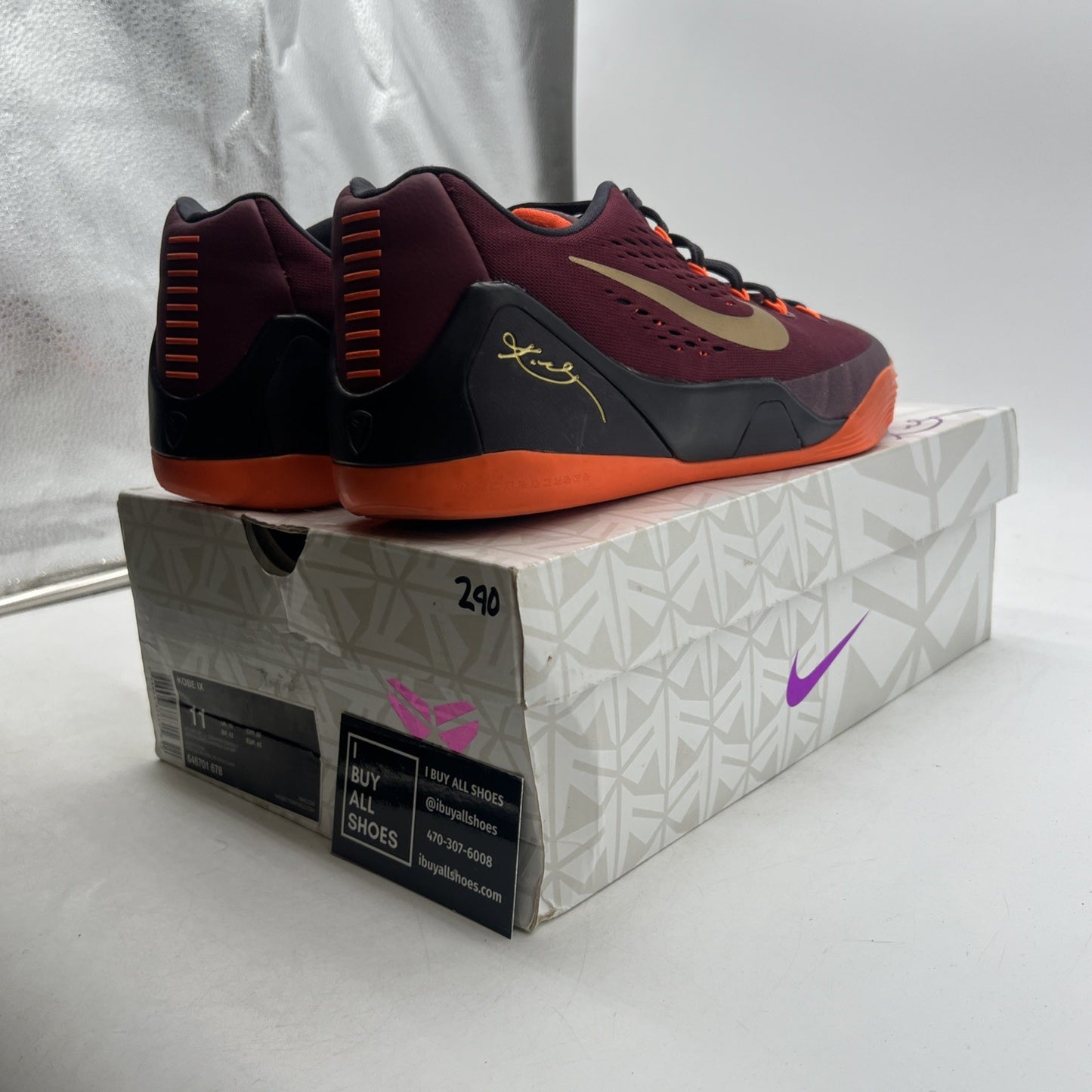 Size 11 - Nike Kobe 9 EM Deep Garnet (646701-678)