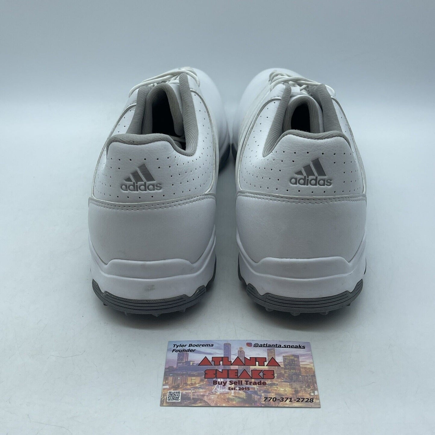 Size 13 - Adidas Shoes White Golf Sneakers Leather Performance Grey