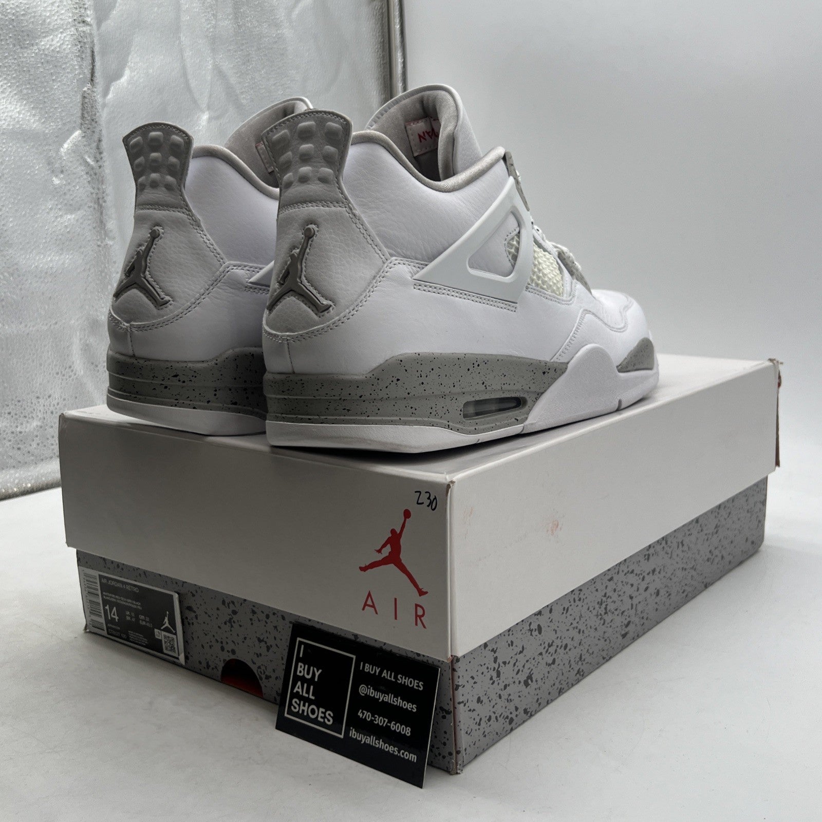 Size 14 - Air Jordan 4 Retro Mid White Oreo (CT8527-100)