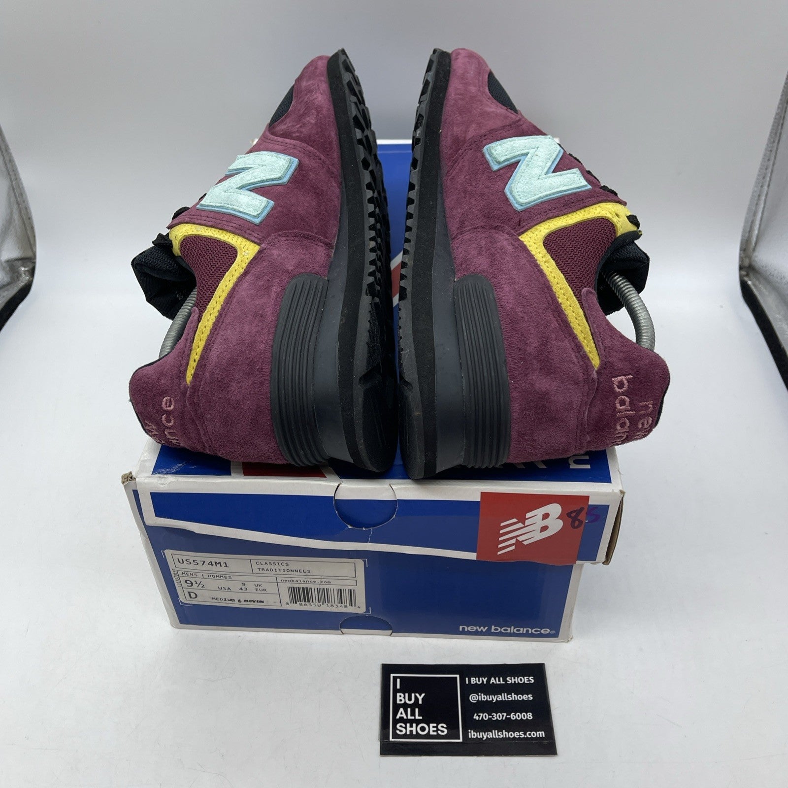 Size 9.5 - New Balance NB1 574 Custom Multicolor Purple Blue (US574M1)