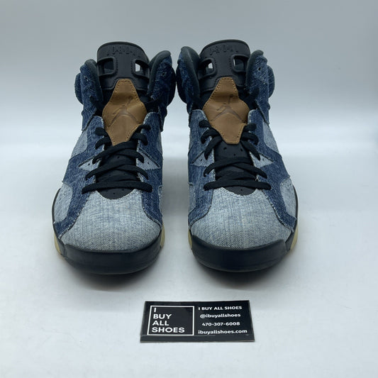 Size 12 - Air Jordan 6 Retro Washed Denim Blue Black Suede (CT5350-401)