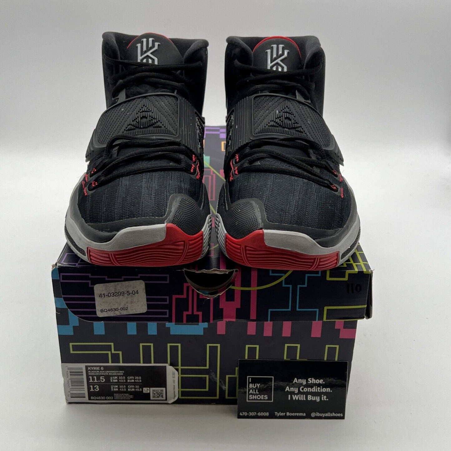 Size 11.5 - Nike Kyrie 6 Bred - (BQ4630-002)