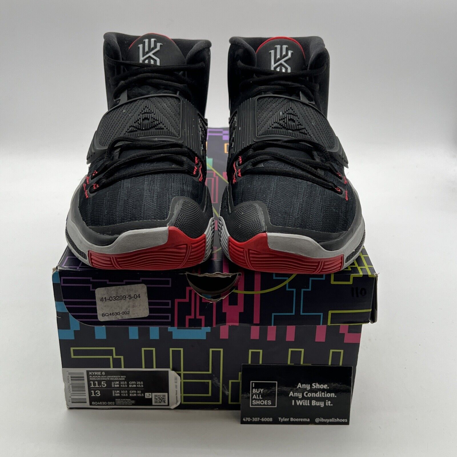 Size 11.5 - Nike Kyrie 6 Bred - (BQ4630-002)