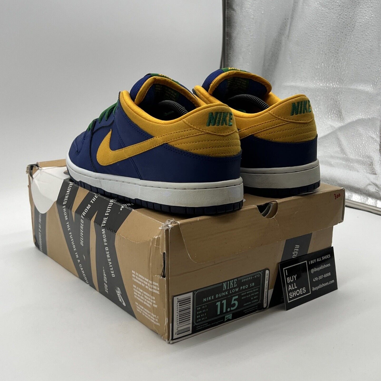 Size 11.5 - Nike Dunk Pro SB Low Royal Blue Midas Gold (304292-473)
