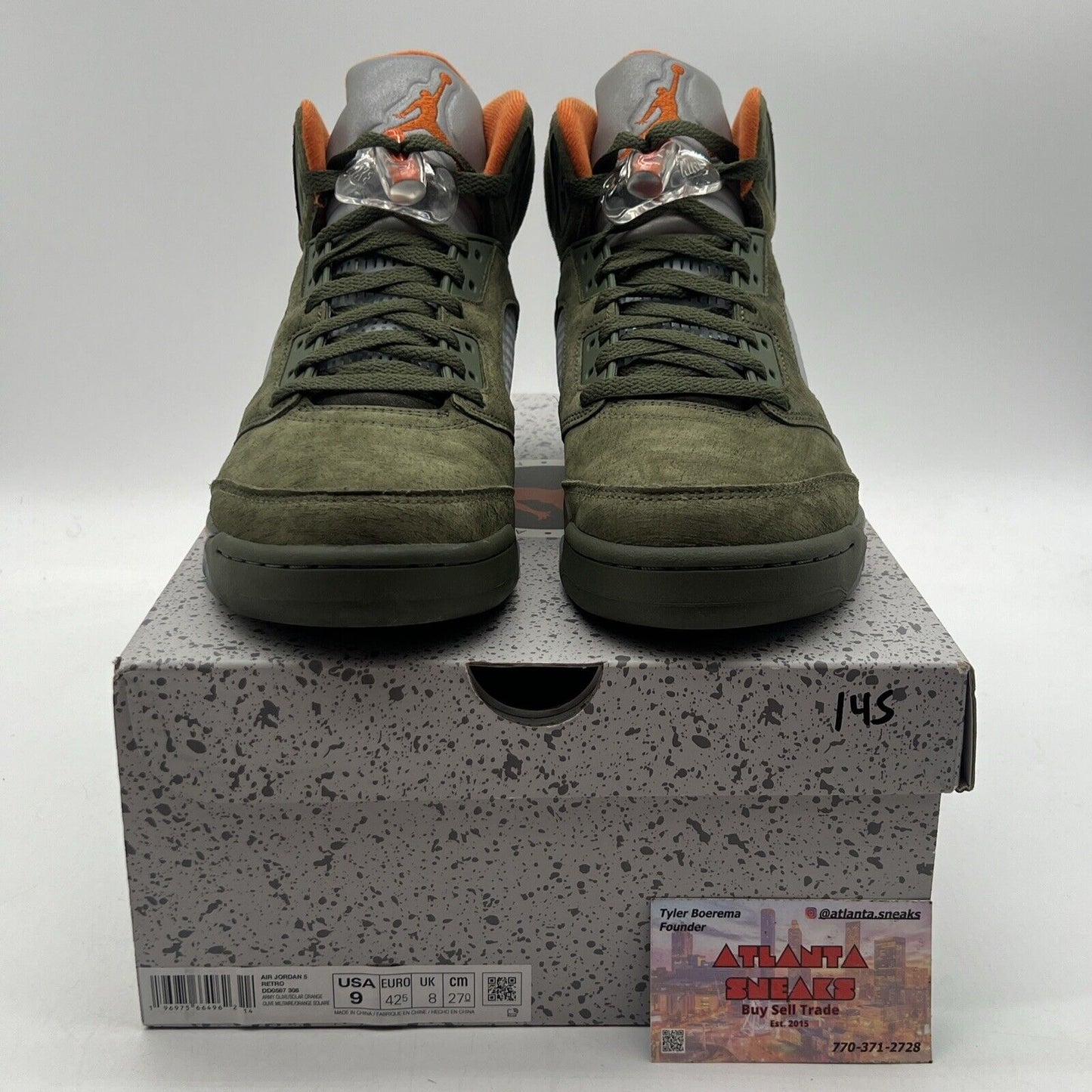 Size 9 - Air Jordan 5 Retro 2024 Olive Orange Icey (DD0587-308)