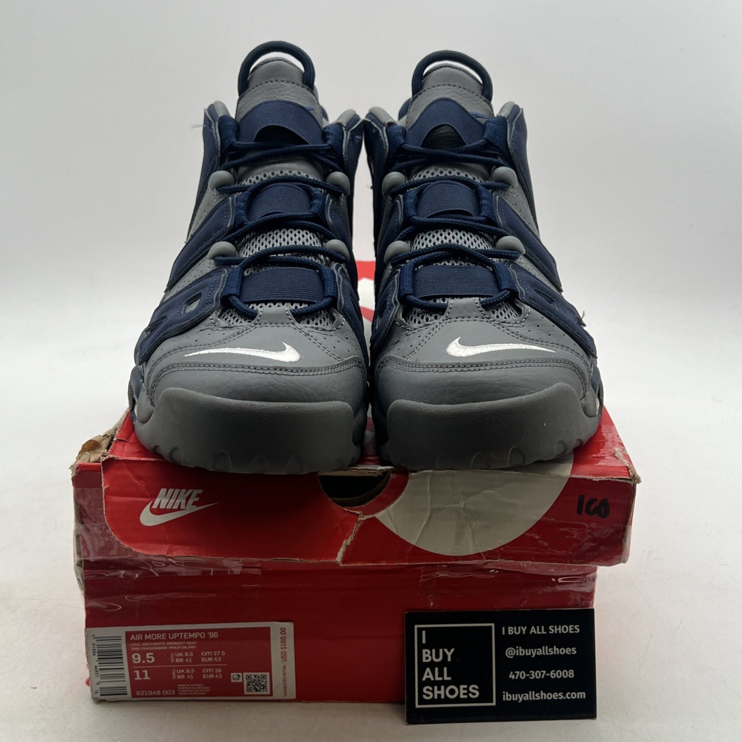 Size 9.5 - Nike Air More Uptempo Georgetown (921948-003)