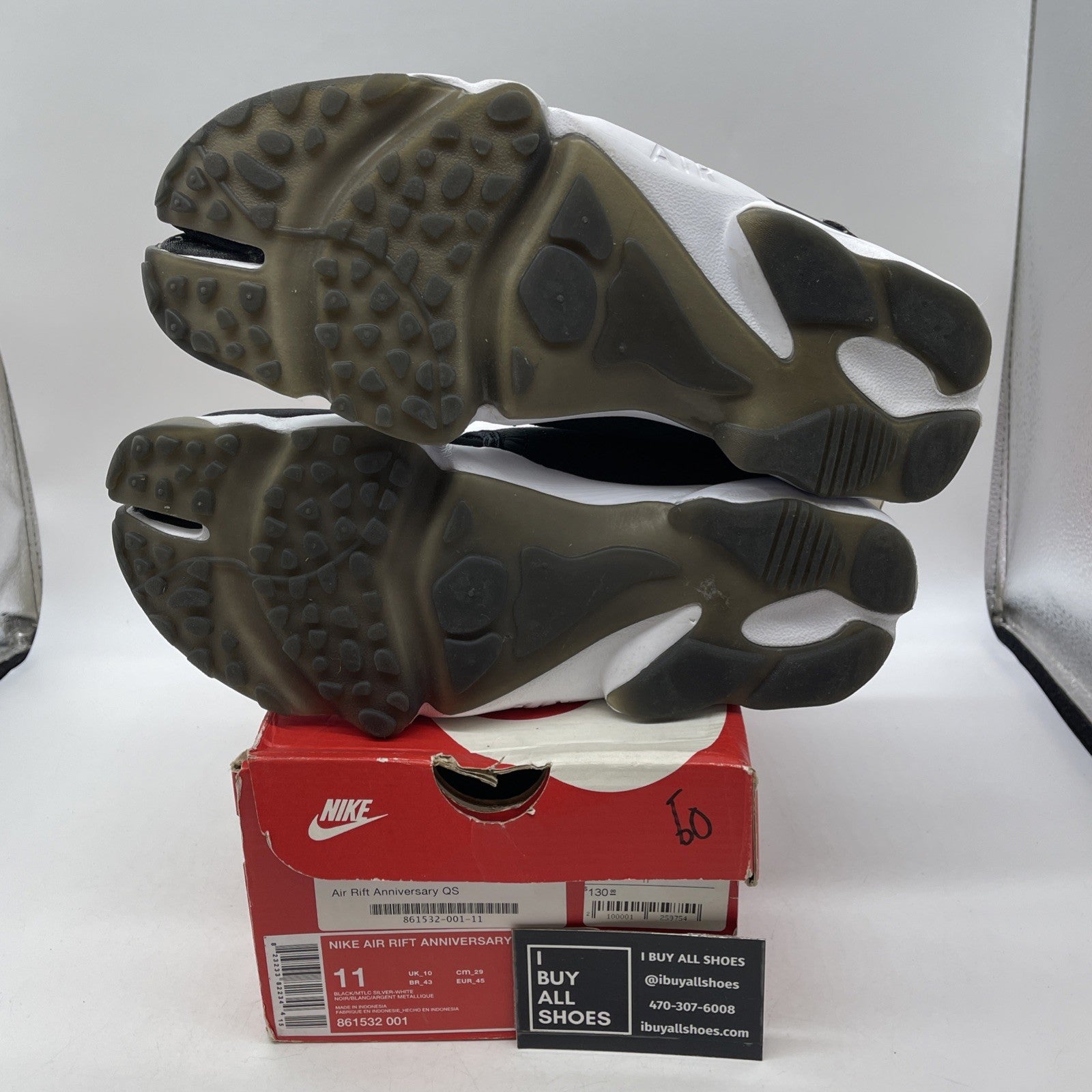 Size 11 - Nike Air Rift Anniversary QS Black (861532-001)
