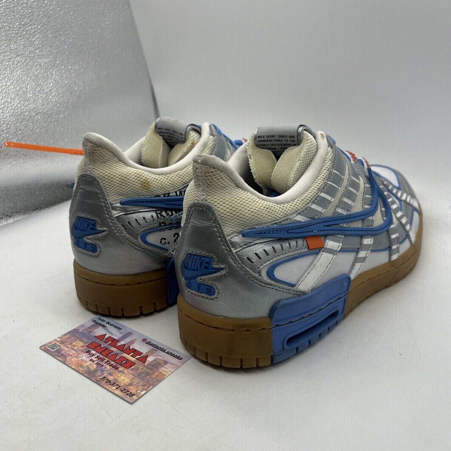 Size 12 - Nike Off-White x Air Rubber Dunk University Blue White (CU6015-100)