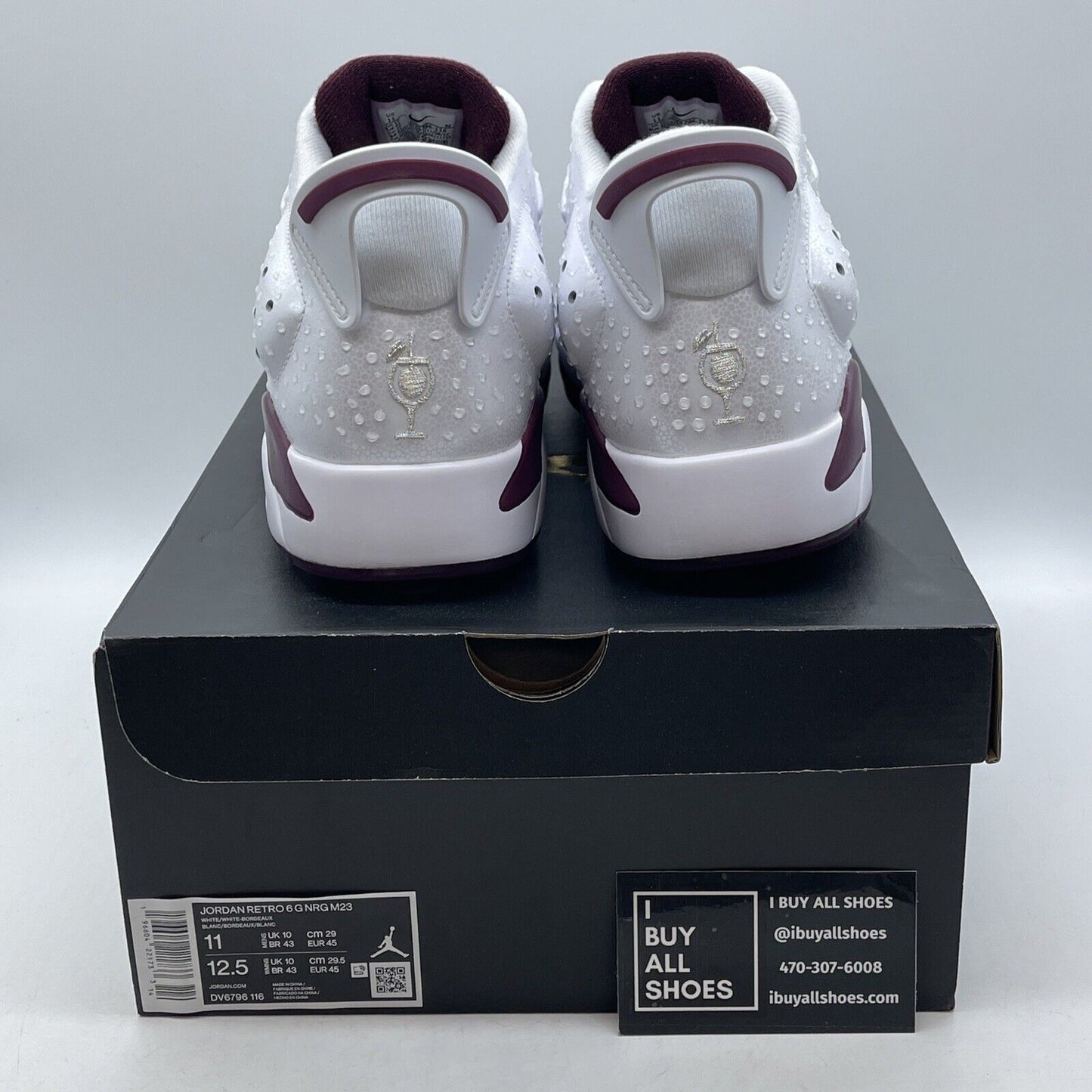 Size 11 - Air Jordan 6 Retro Golf NRG Low Bordeaux White Leather (DV6796-116)