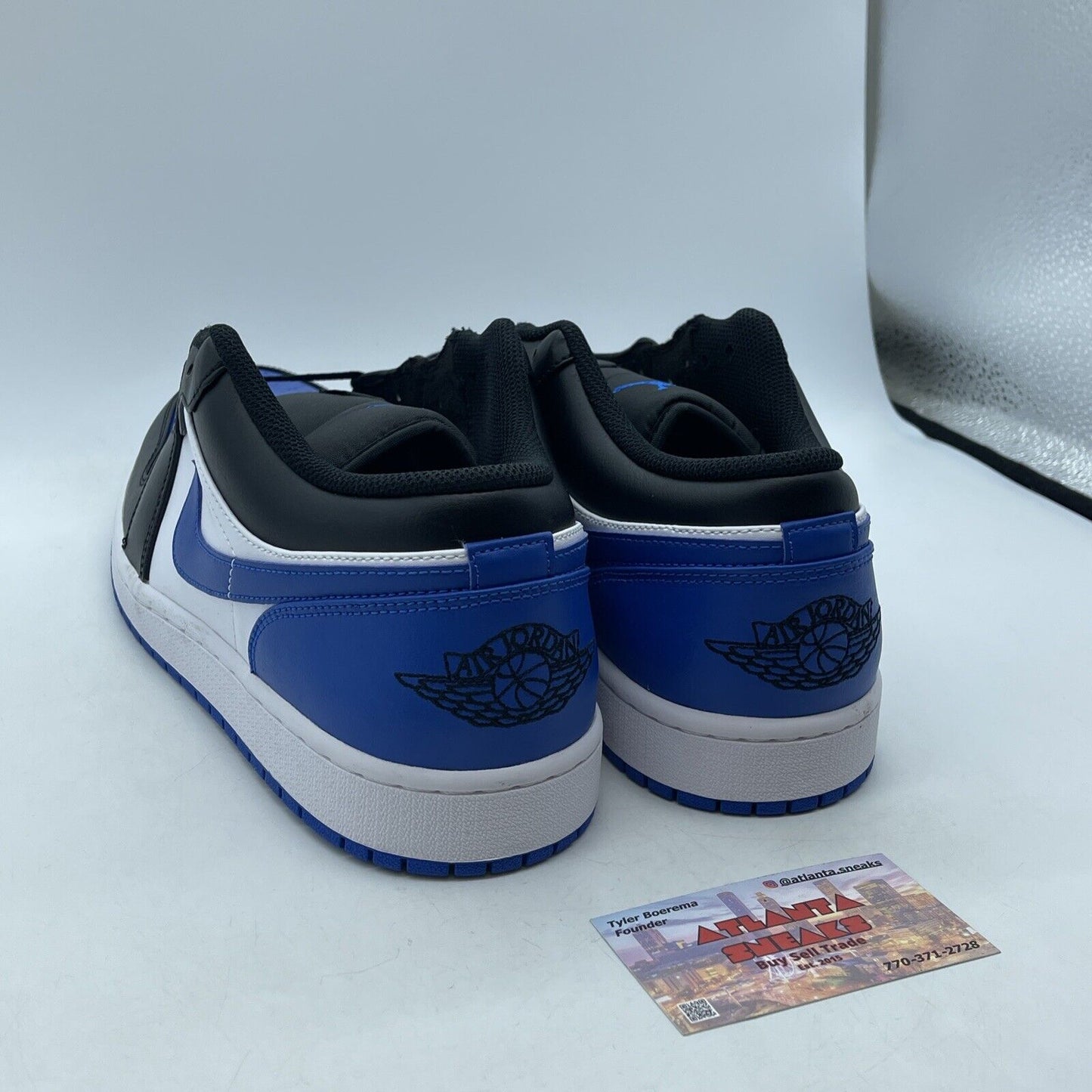 Size 13 - Air Jordan 1 Low Alternate Royal Toe Blue Black White (553558-140)