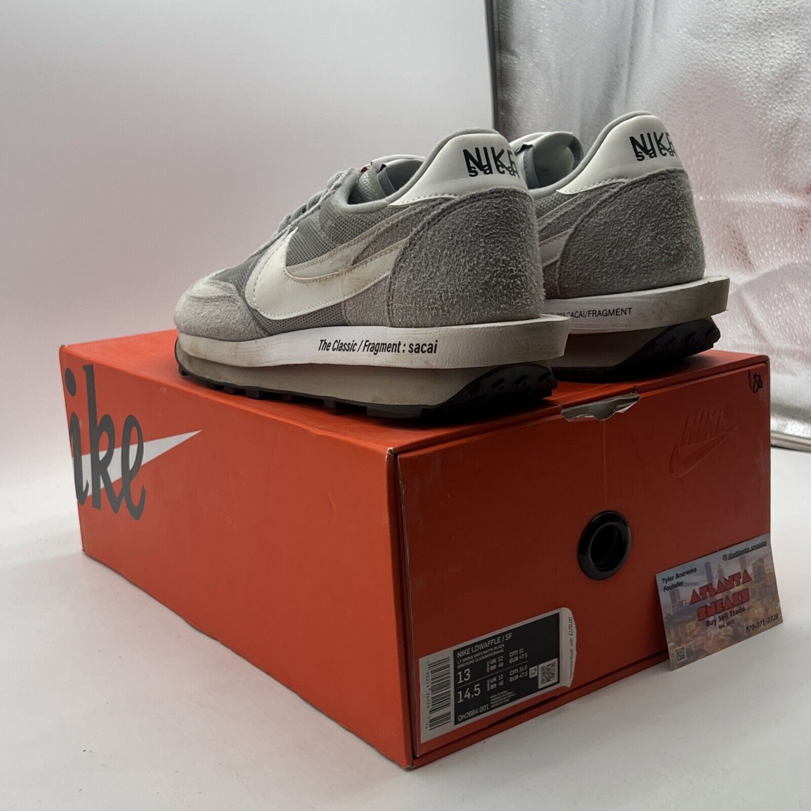 Size 13 - Nike LDV Waffle x Fragment Design x Sacai Gray (DH2684-001)