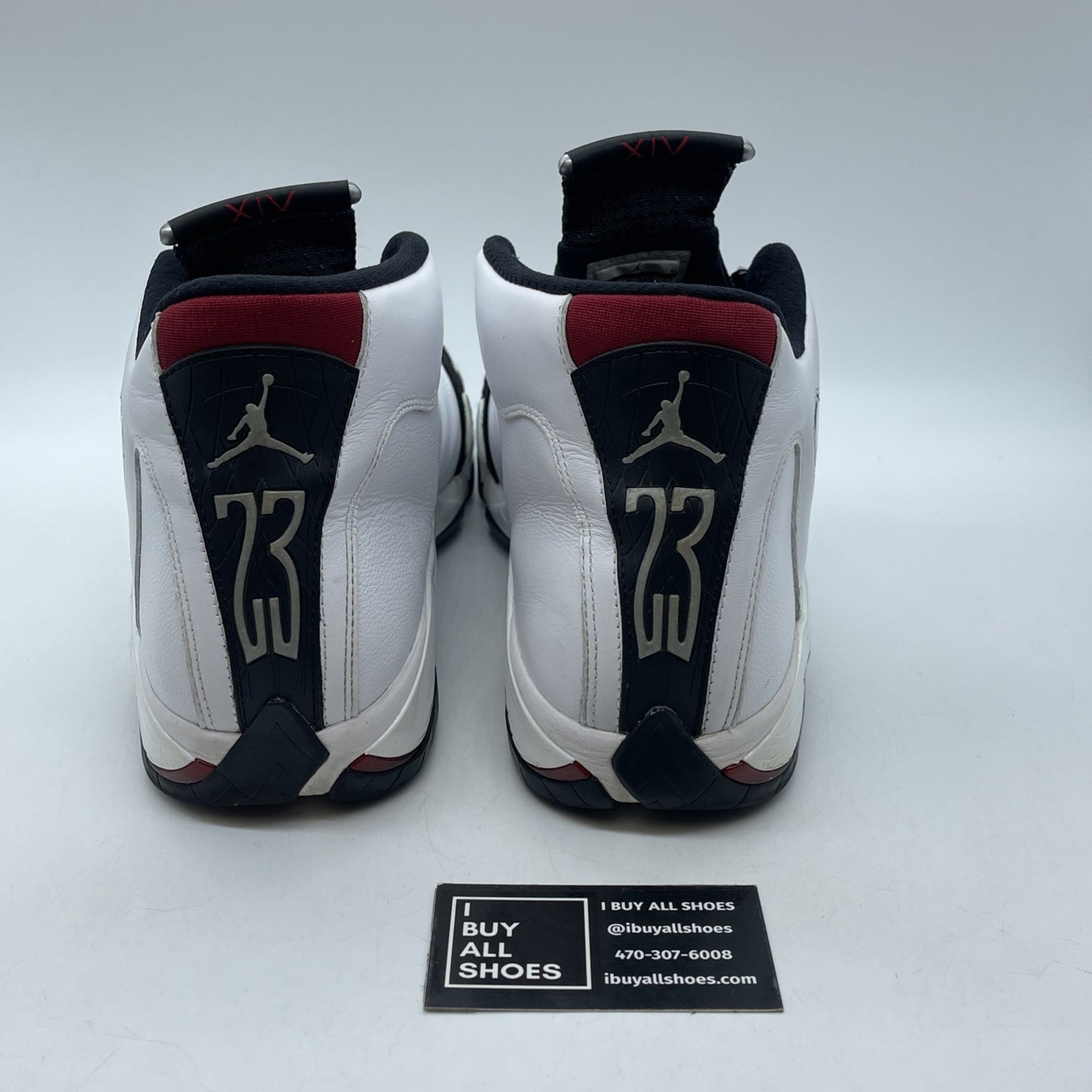 Size 13 - Air Jordan 14 Retro 2014 Black Toe White Suede Leather (487471-102)