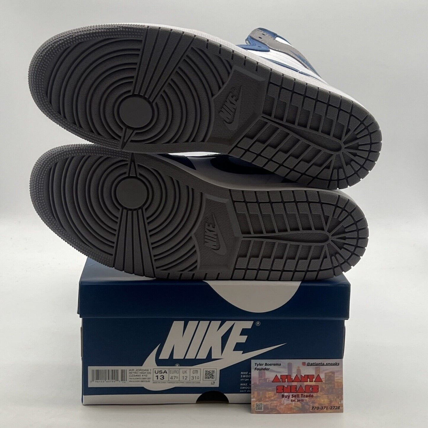 Size 13 - Air Jordan 1 Retro OG High True Blue (DZ5485-410)