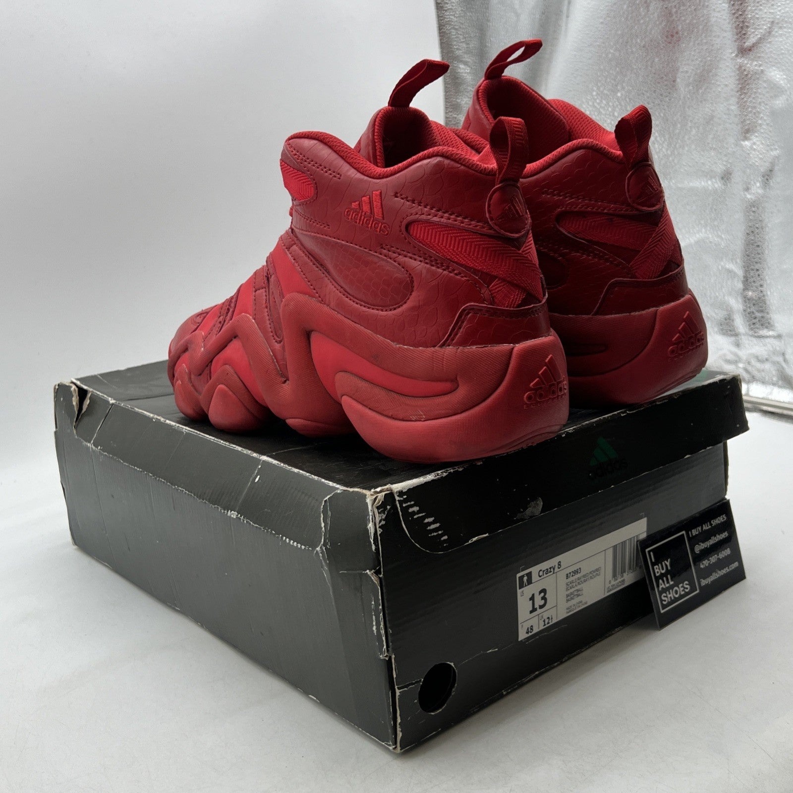 Size 13 - Adidas Crazy 8 Scarlet Red (B72993)