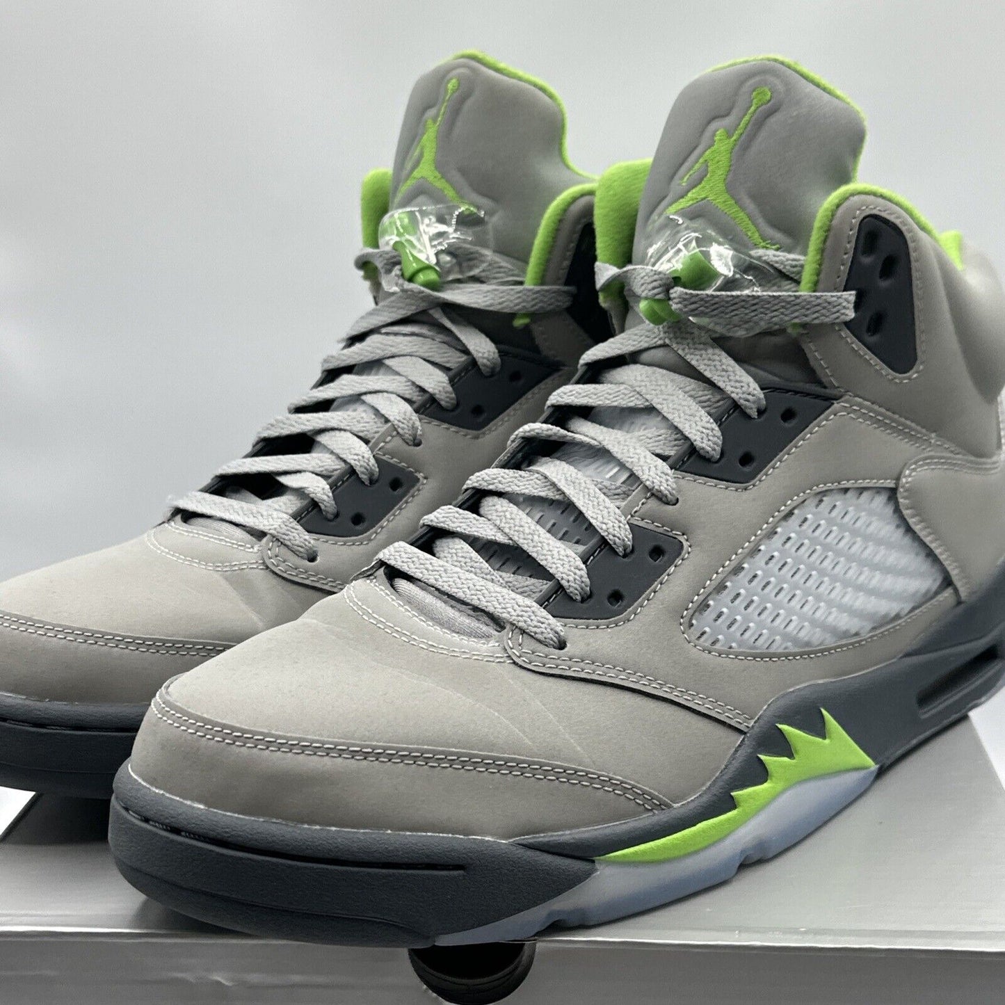 Size 12 - Jordan 5 Retro Green Bean Reflective Green Grey Silver CIean OG All