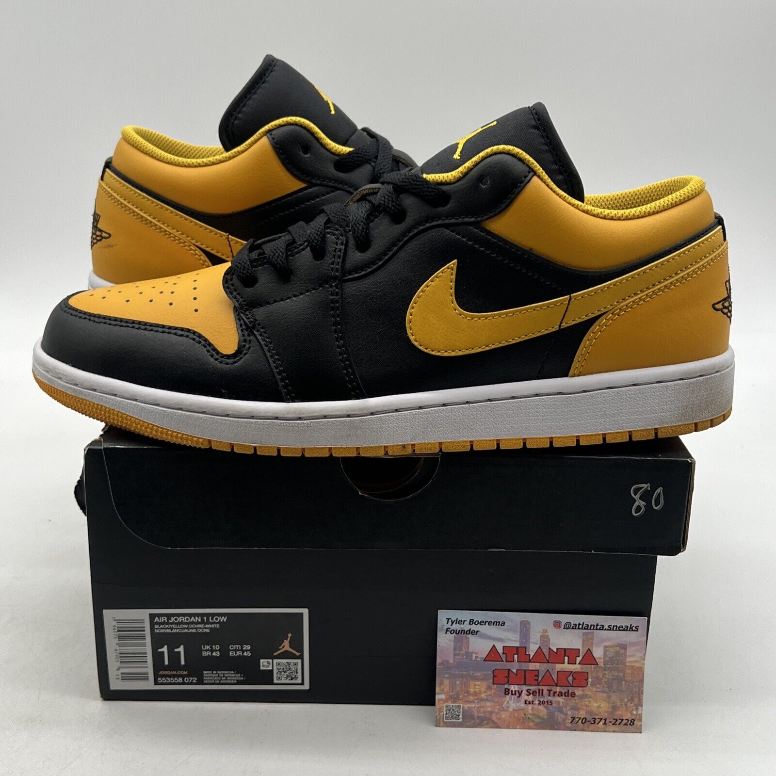 Size 11 - Air Jordan 1 Low Yellow Ochre (553558-072)