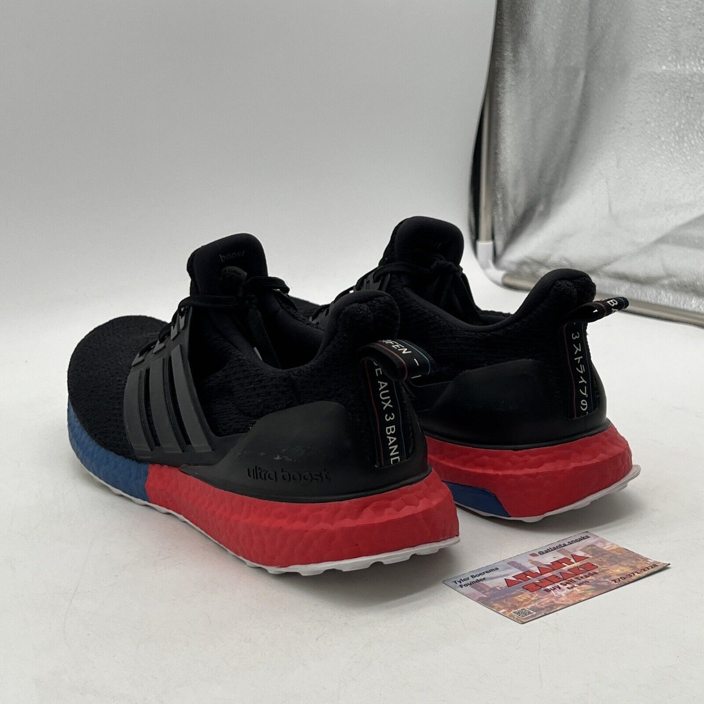 Size 11.5 - adidas UltraBoost DNA Lush Red Black Red Blue White (FX7236)