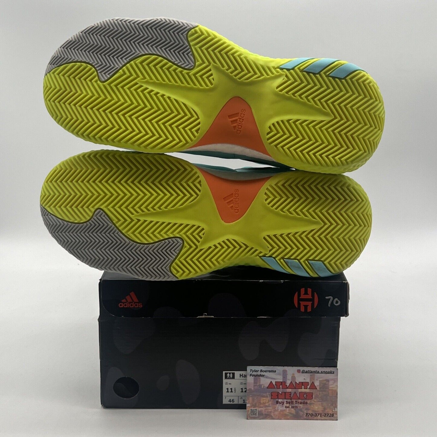 Size 11.5 - adidas Harden Vol. 6 Pulse Aqua Solar Yellow Blue (GV8703)
