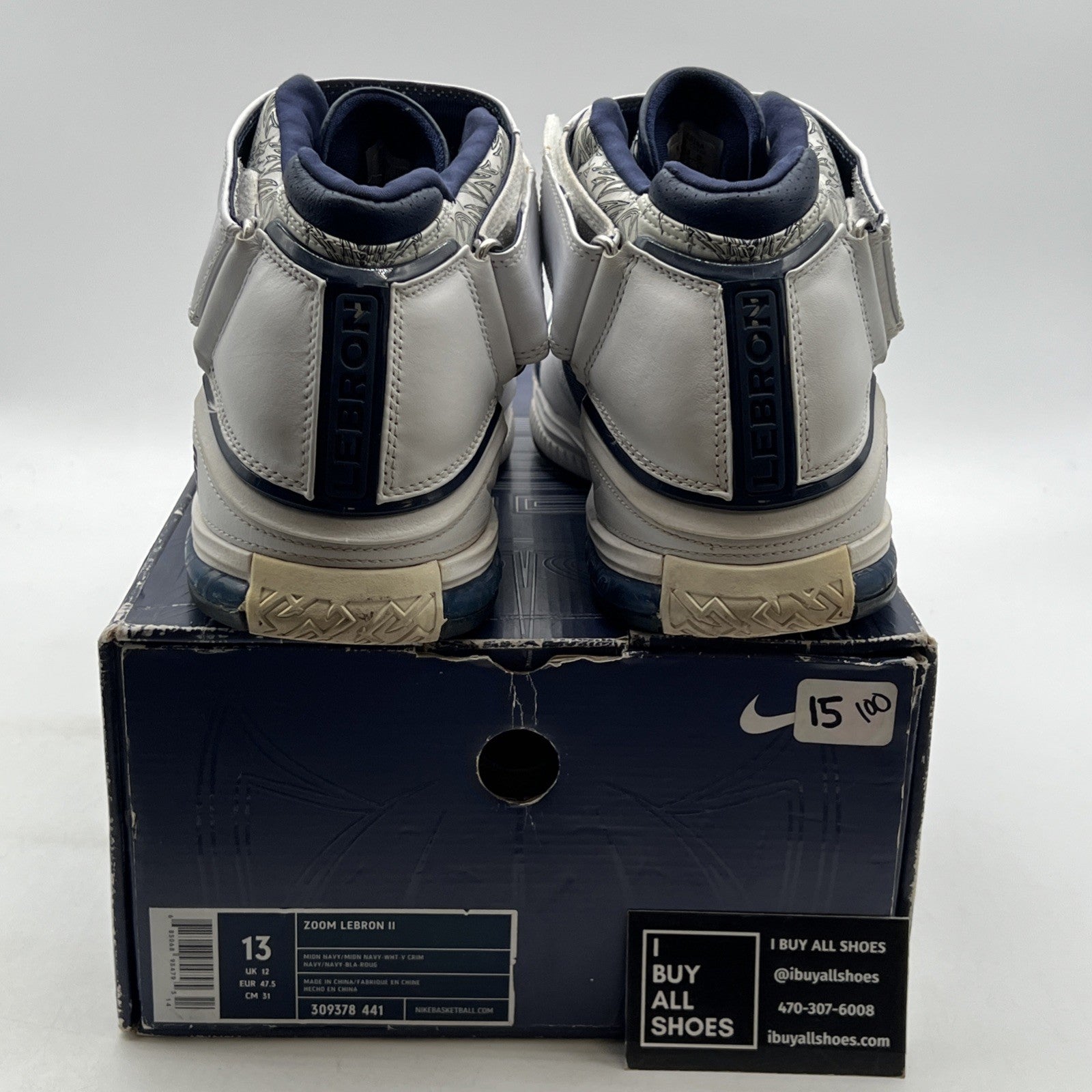 Size 13 - Nike Zoom LeBron 2 2004 USA (309378-441)
