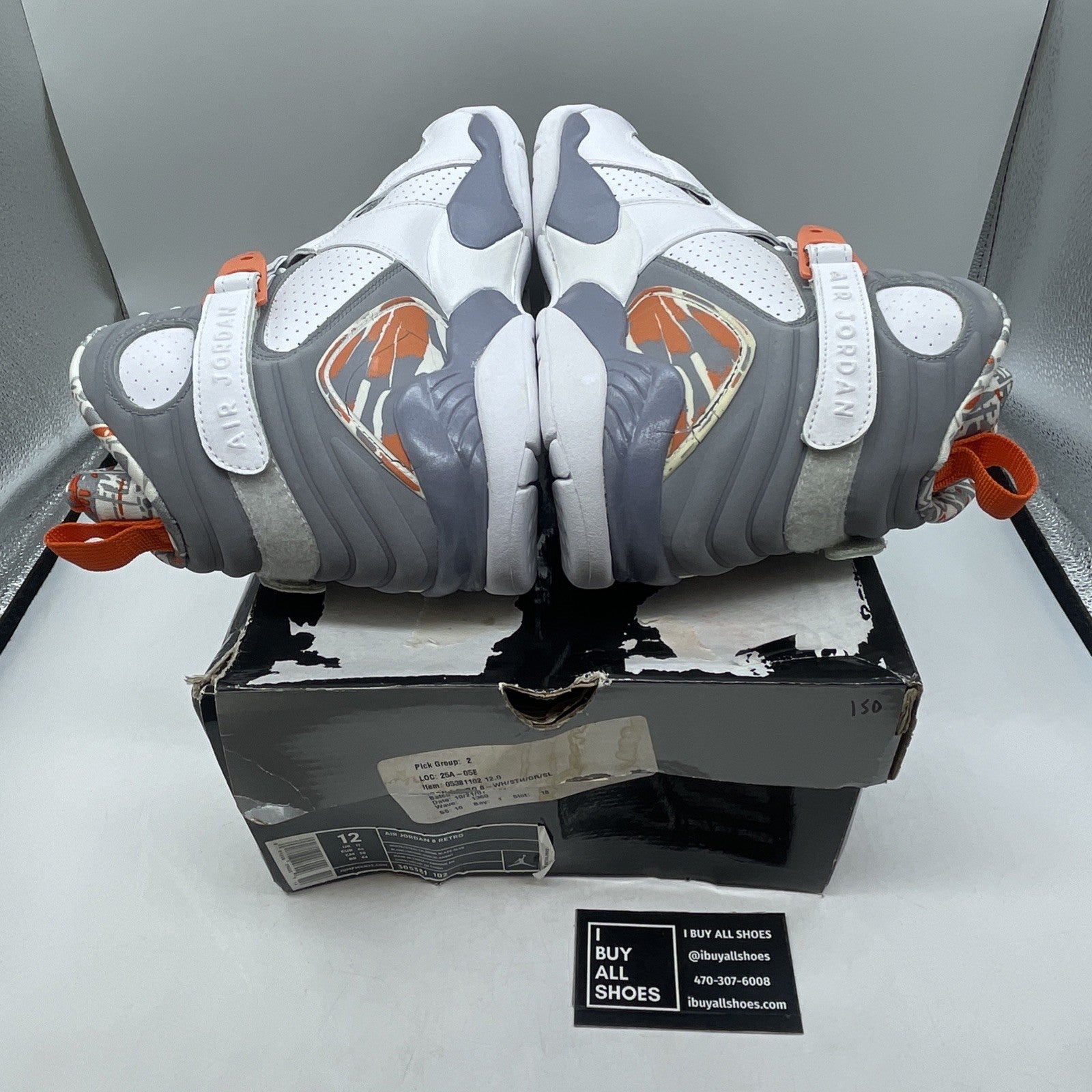 Size 12 - Air Jordan 8 Retro Orange Blaze (305381-102)