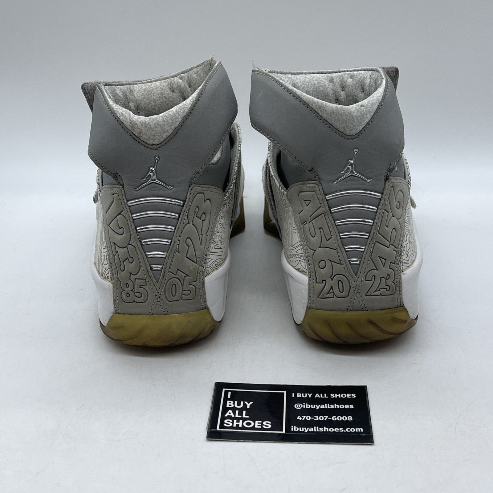 Size 10 - Air Jordan 20 Retro Laser Grey White Suede Leather (743991-100)