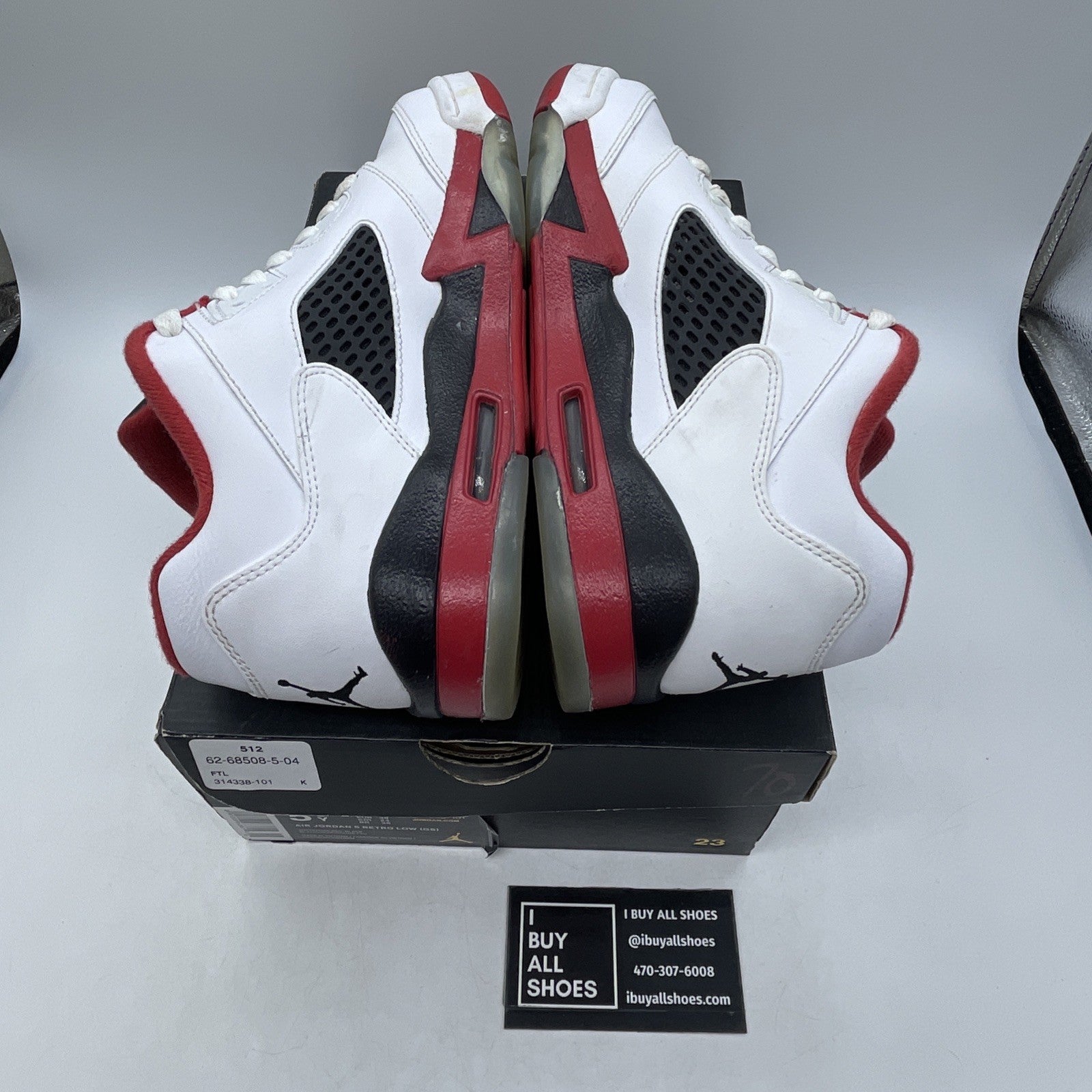 Size 5.5Y - Air Jordan 5 Retro 2016 Low Fire Red (314338-101)