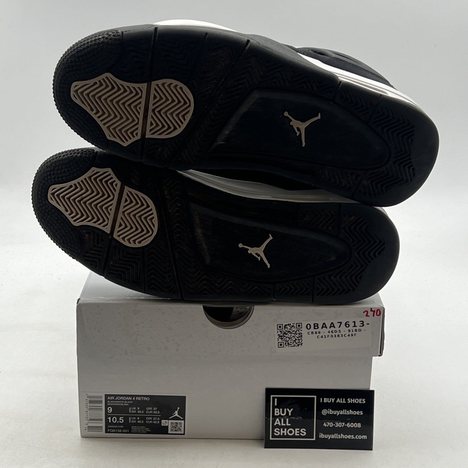 Size 9 - Air Jordan 4 Retro White Thunder (FQ8138-001)