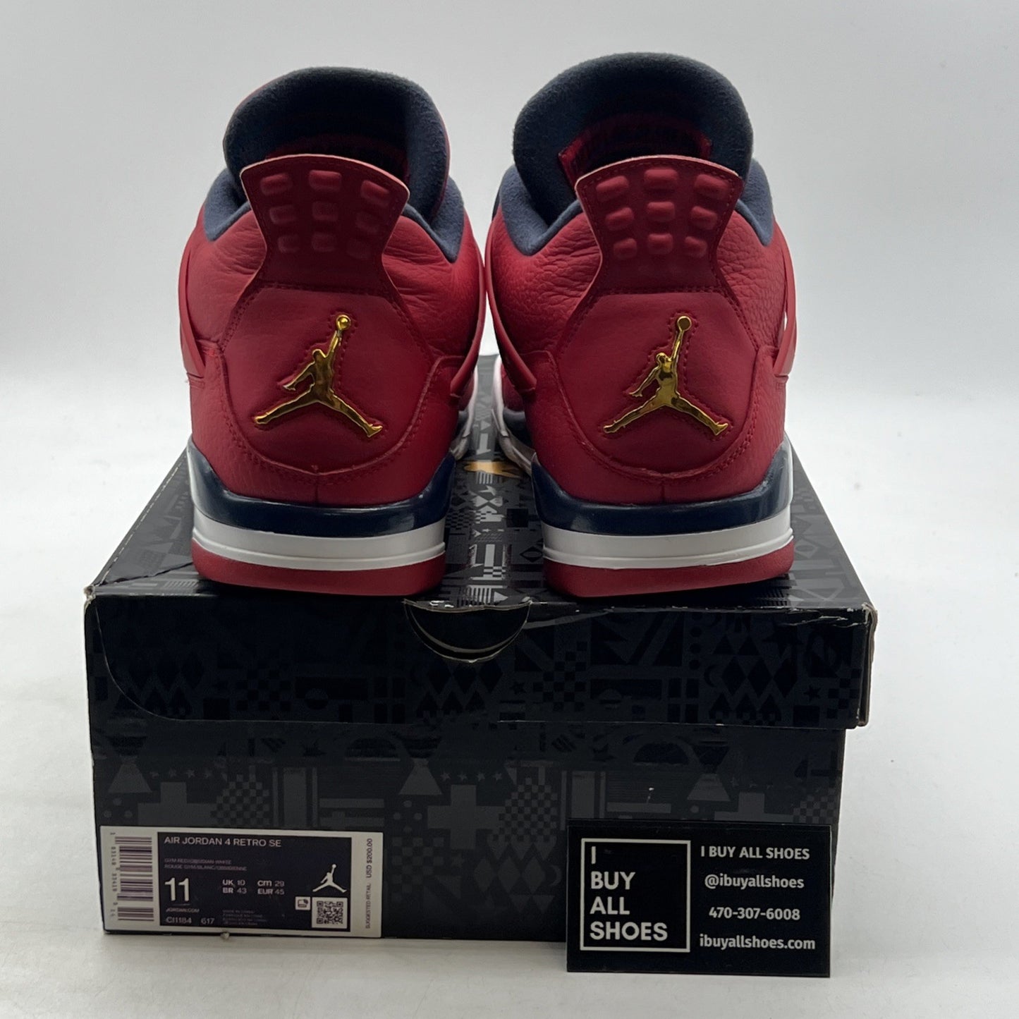 Size 11 - Air Jordan 4 Retro FIBA (CL1184-617)