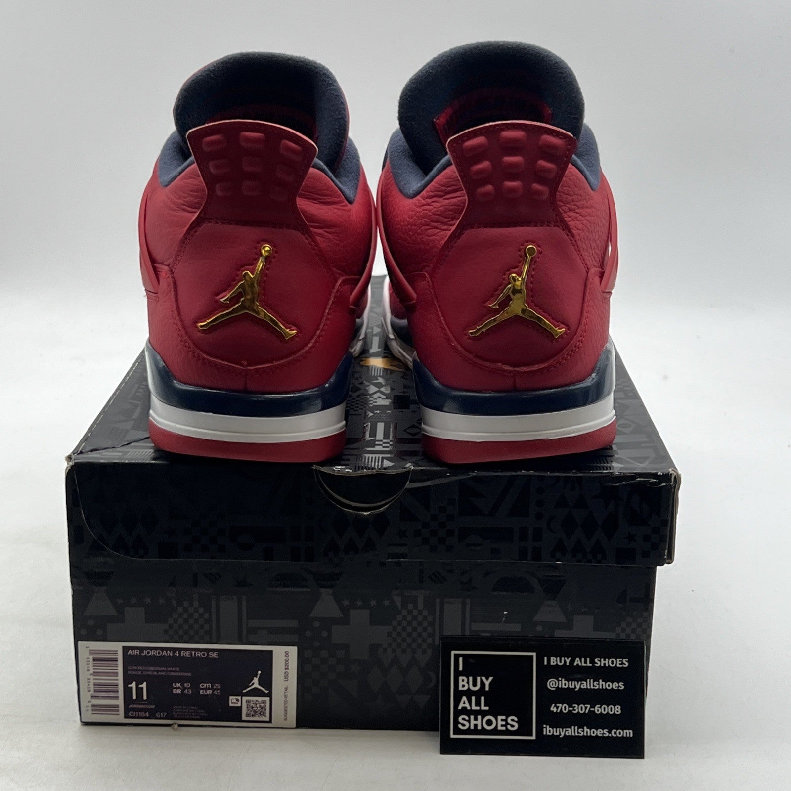 Size 11 - Air Jordan 4 Retro FIBA (CL1184-617)