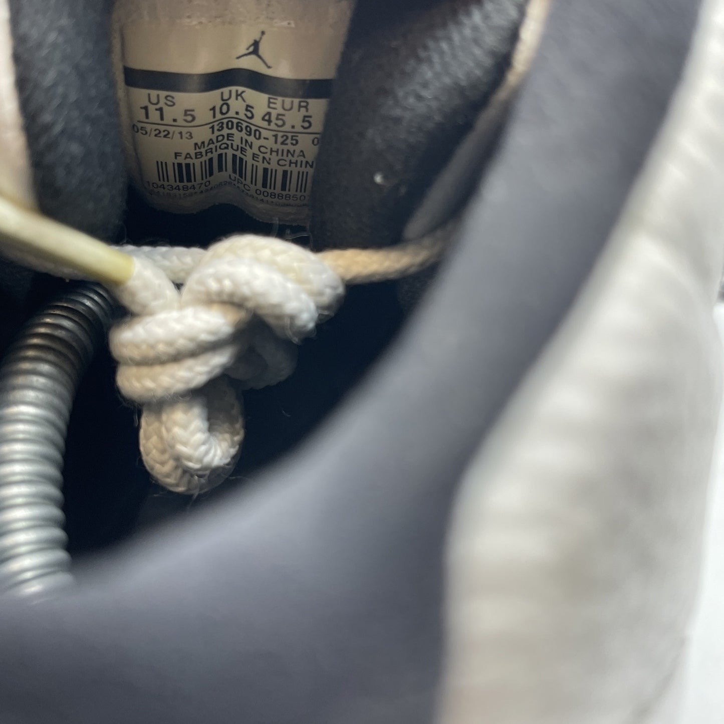 Size 11.5 - Jordan 12 Retro taxi release Black White Leather (130690-125)