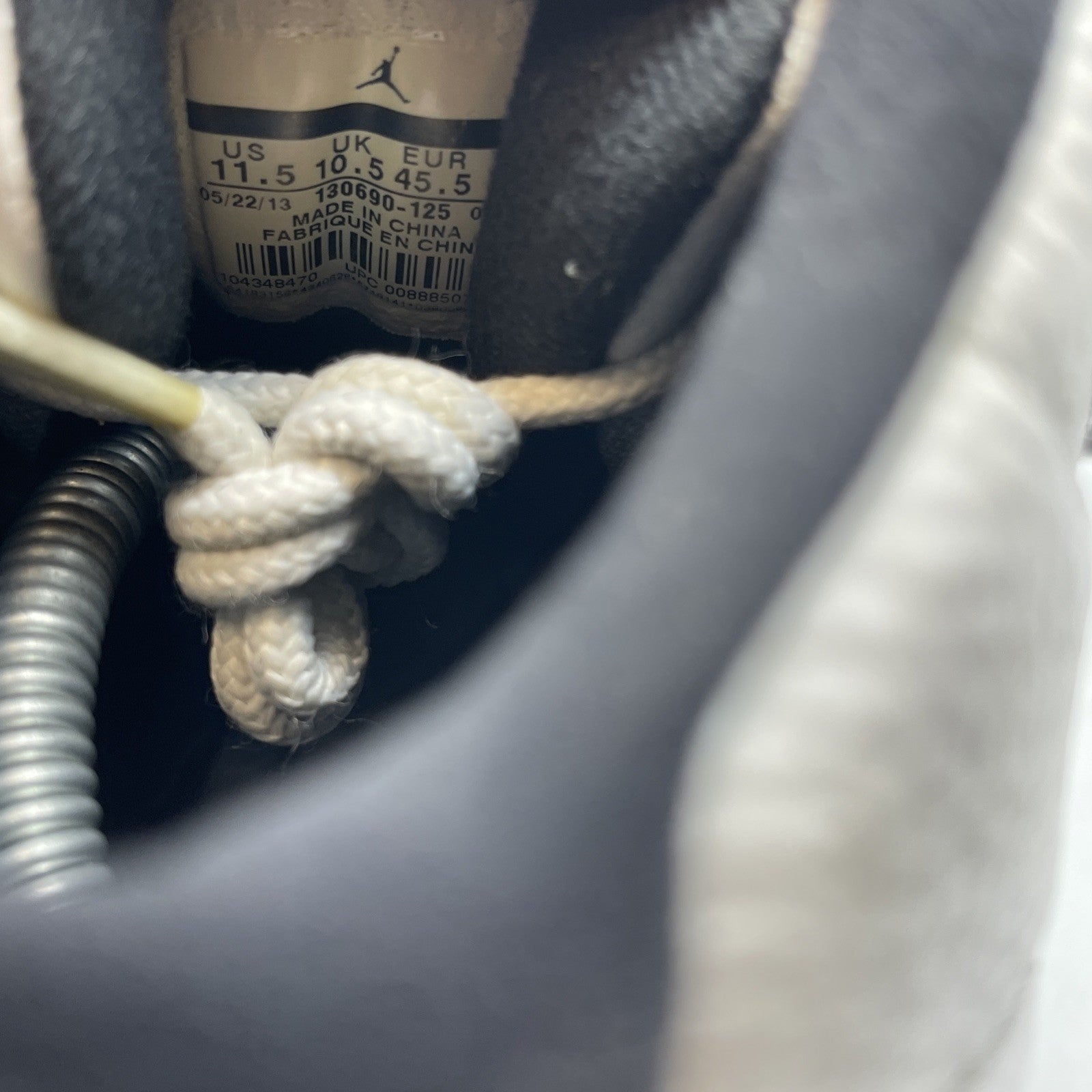 Size 11.5 - Jordan 12 Retro taxi release Black White Leather (130690-125)