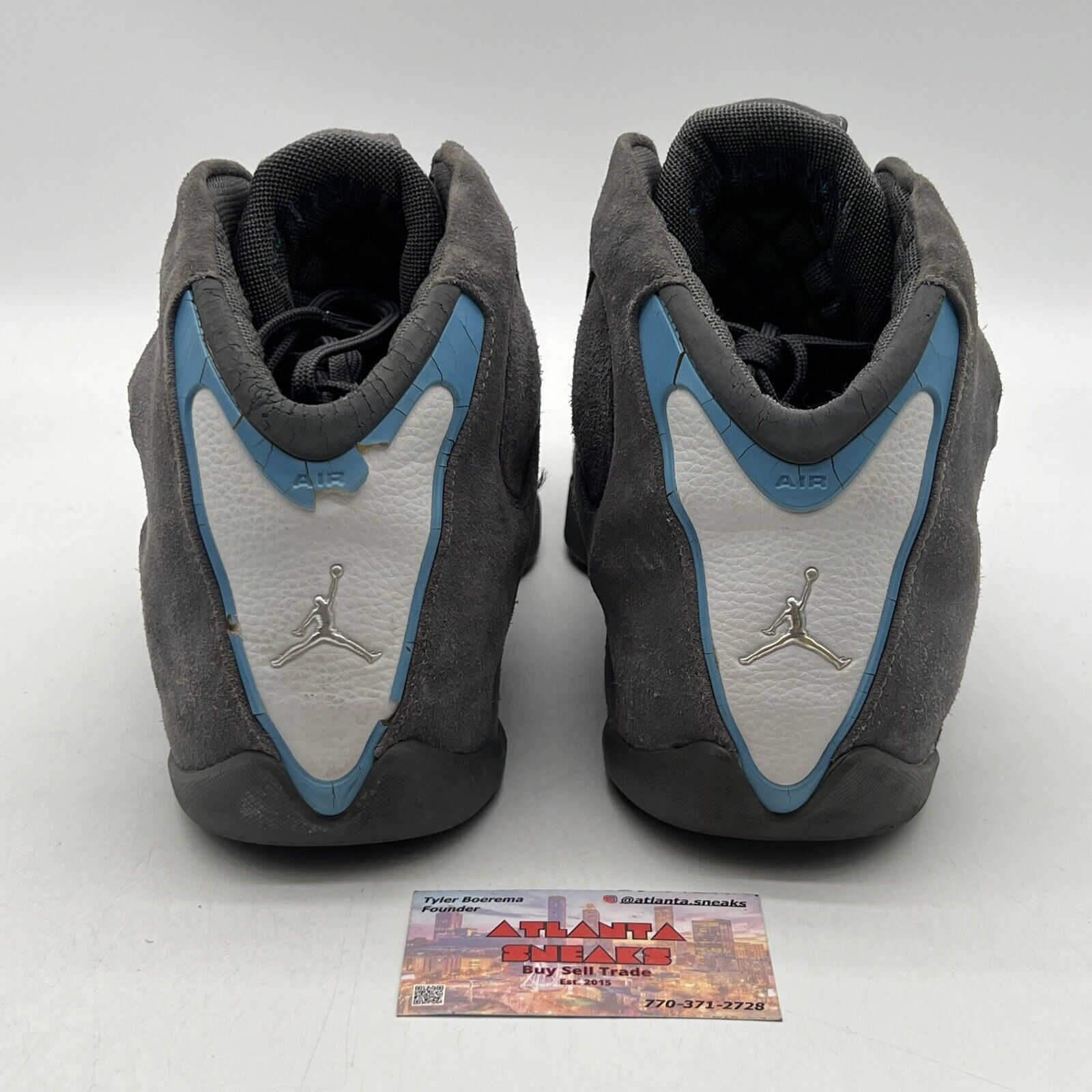 Size 14 - Air Jordan 21 OG Light Graphite Grey Suede White Blue (313495-002)