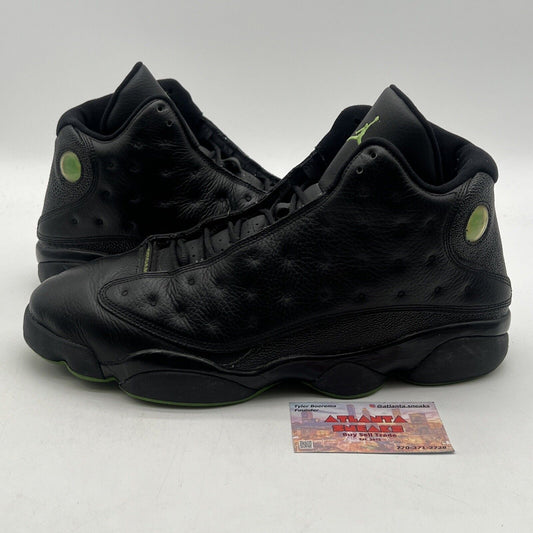 Size 13 - Air Jordan 13 Retro 2005 Altitude Black Green Leather (310004-031)