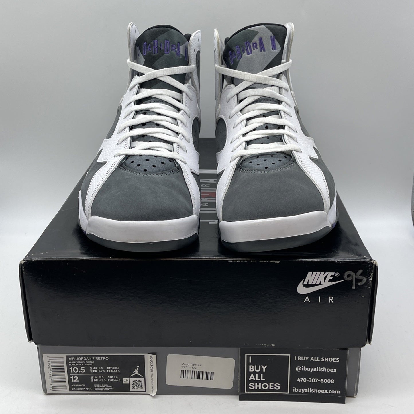 Size 10.5 - Air Jordan 7 Retro 2021 Flint Grey White Suede Leather (CU9307-100)