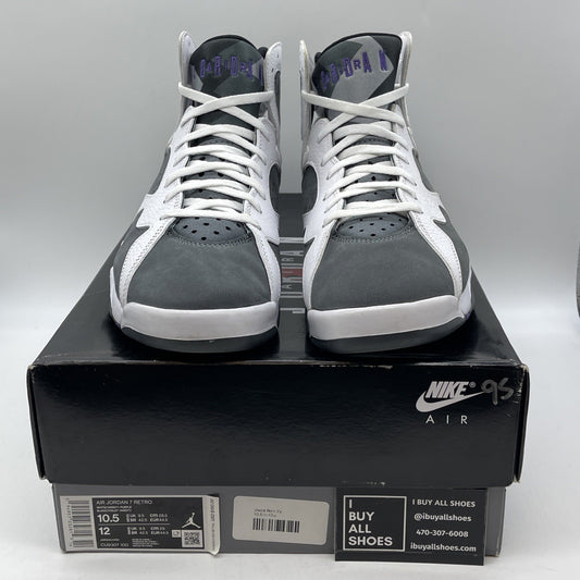 Size 10.5 - Air Jordan 7 Retro 2021 Flint Grey White Suede Leather (CU9307-100)