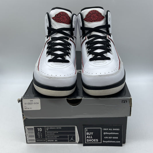 Size 10 - Air Jordan 2 Retro QF 2010 Varsity Red White Leather (395709-101)