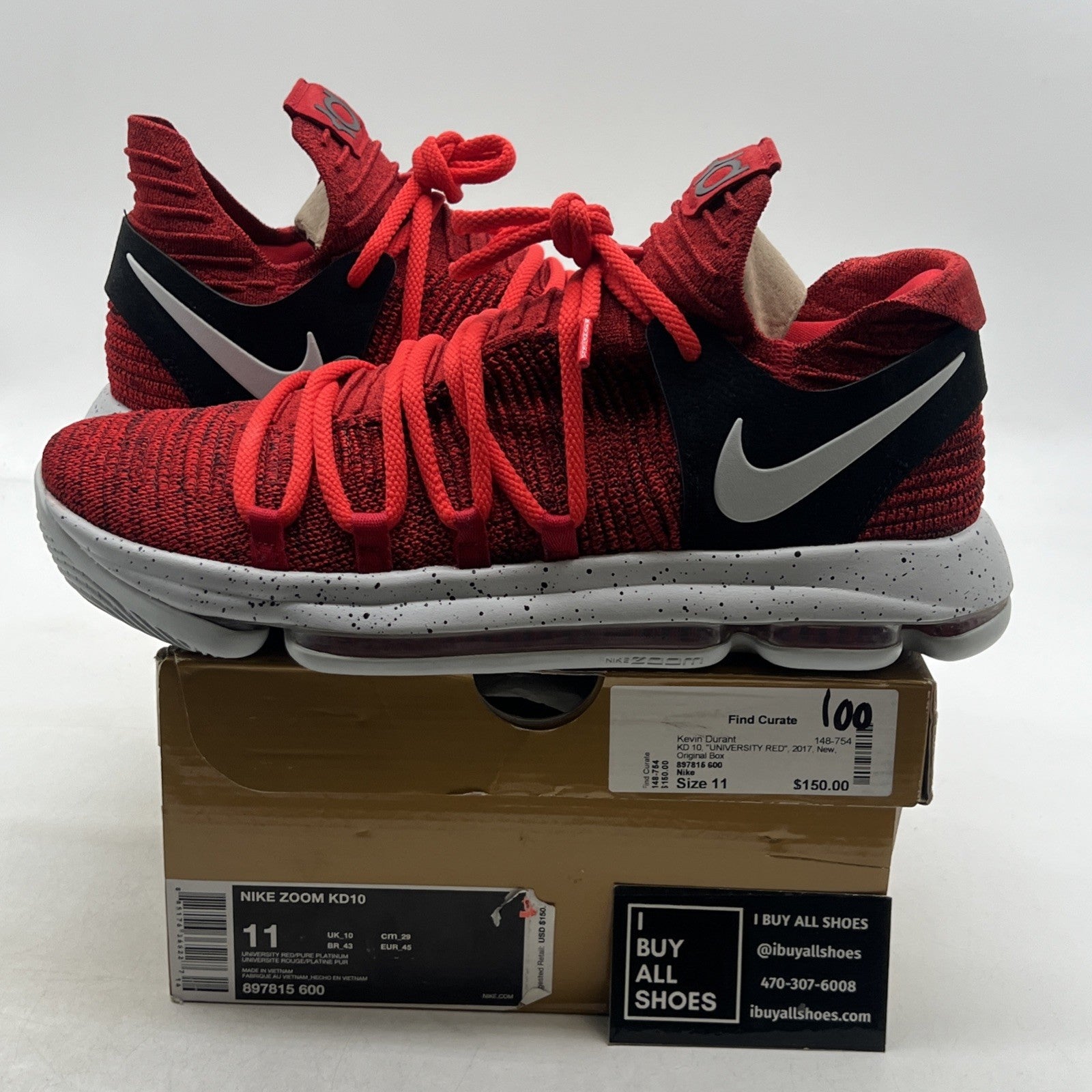 Size 11 - Nike KD 10 Red Velvet (897815-600)