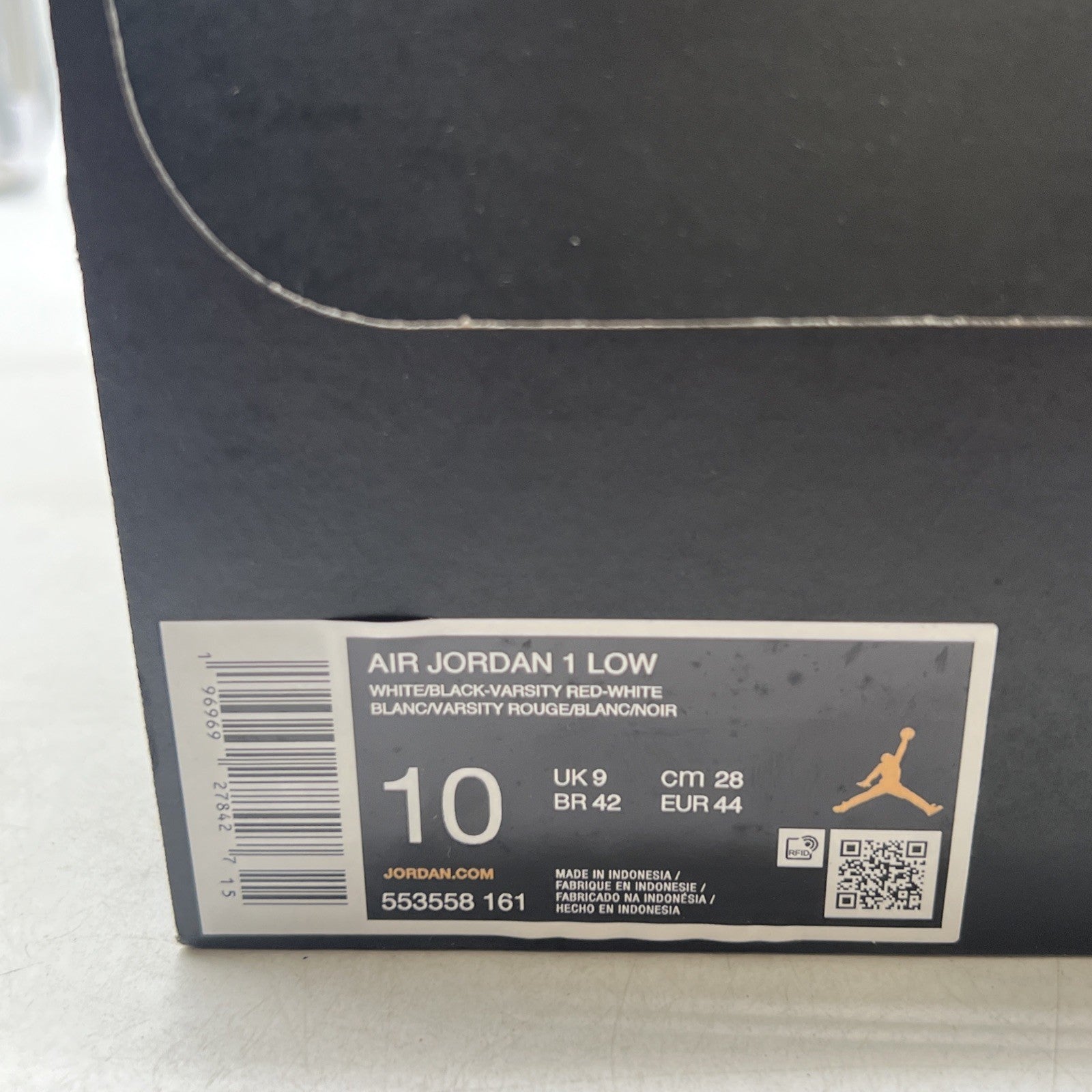 Size 10 - Air Jordan 1 Low Bred Toe 2.0 (553558-161)