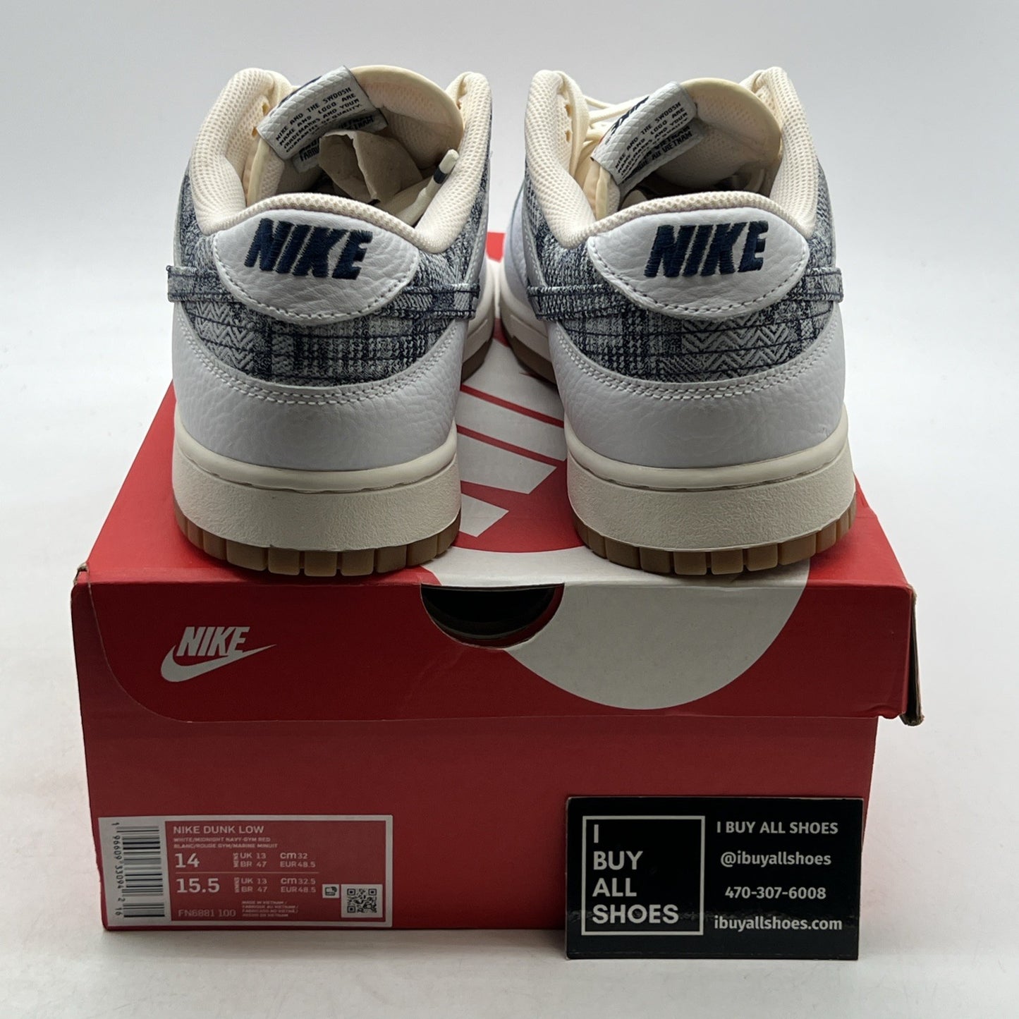 Size 14 - Nike Dunk Low Washed Denim (FN6881-100)