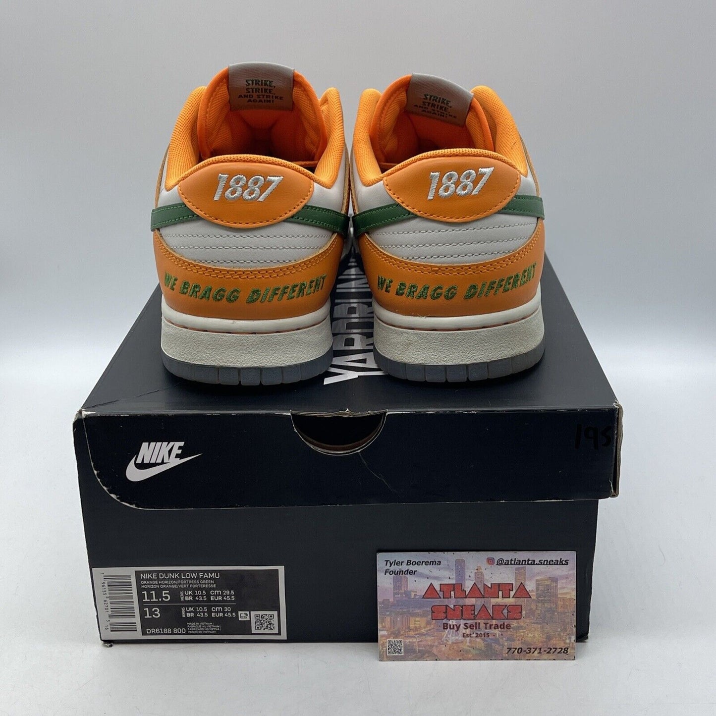 Size 11.5 - Nike Florida A&M University x Dunk Low Rattlers Green (DR6188-800)